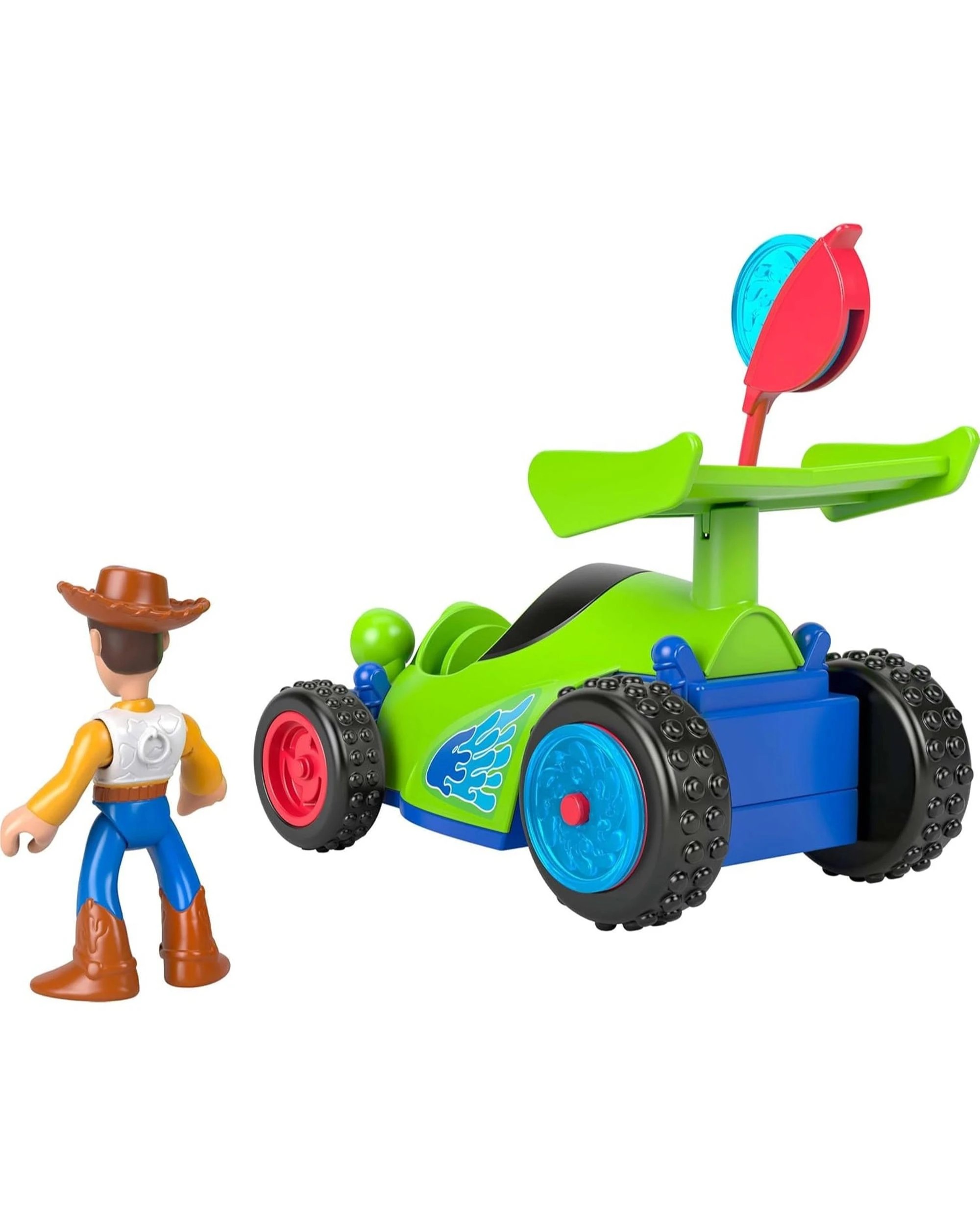 2 Fisher-Price Imaginext Disney Pixar Toy Story Woody and RC Disc Launcher Vehicle, 2 of 6