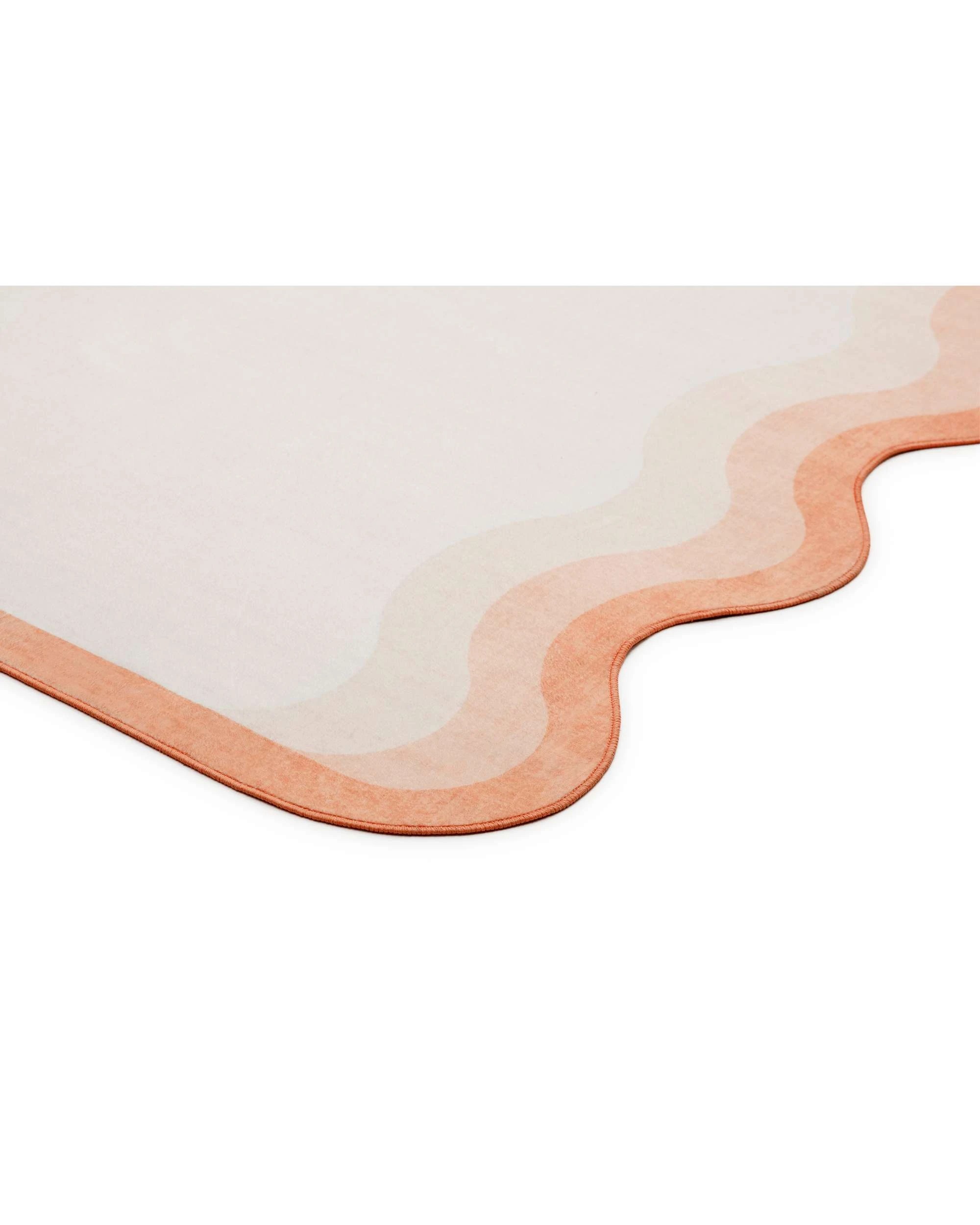 4 Loopsie Bitonto Tonal Scalloped Washable Rug-370cm x 270cm - Orange, 4 of 8