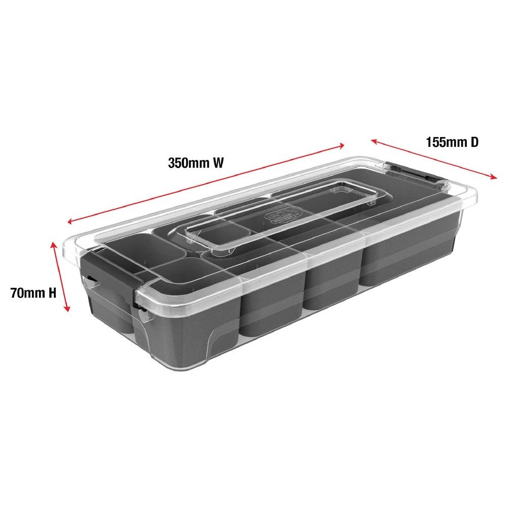 4 Ezy Storage Sort It 2.5L 6 Compartment Storage Container, 4 of 8