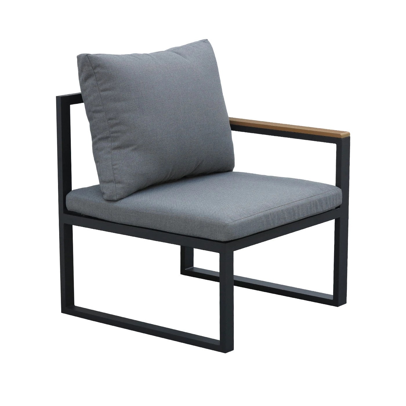 6 Moda Living Sunbury 5-Piece Outdoor Armchair Sofa Set with Stools and Table - Charcoal, 6 of 9