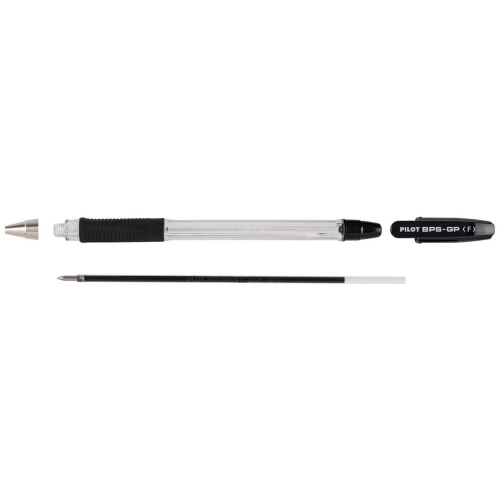 4 PILOT BPS-GP Ballpoint Pen Fine 0.7mm Black 4 Pack, 4 of 8