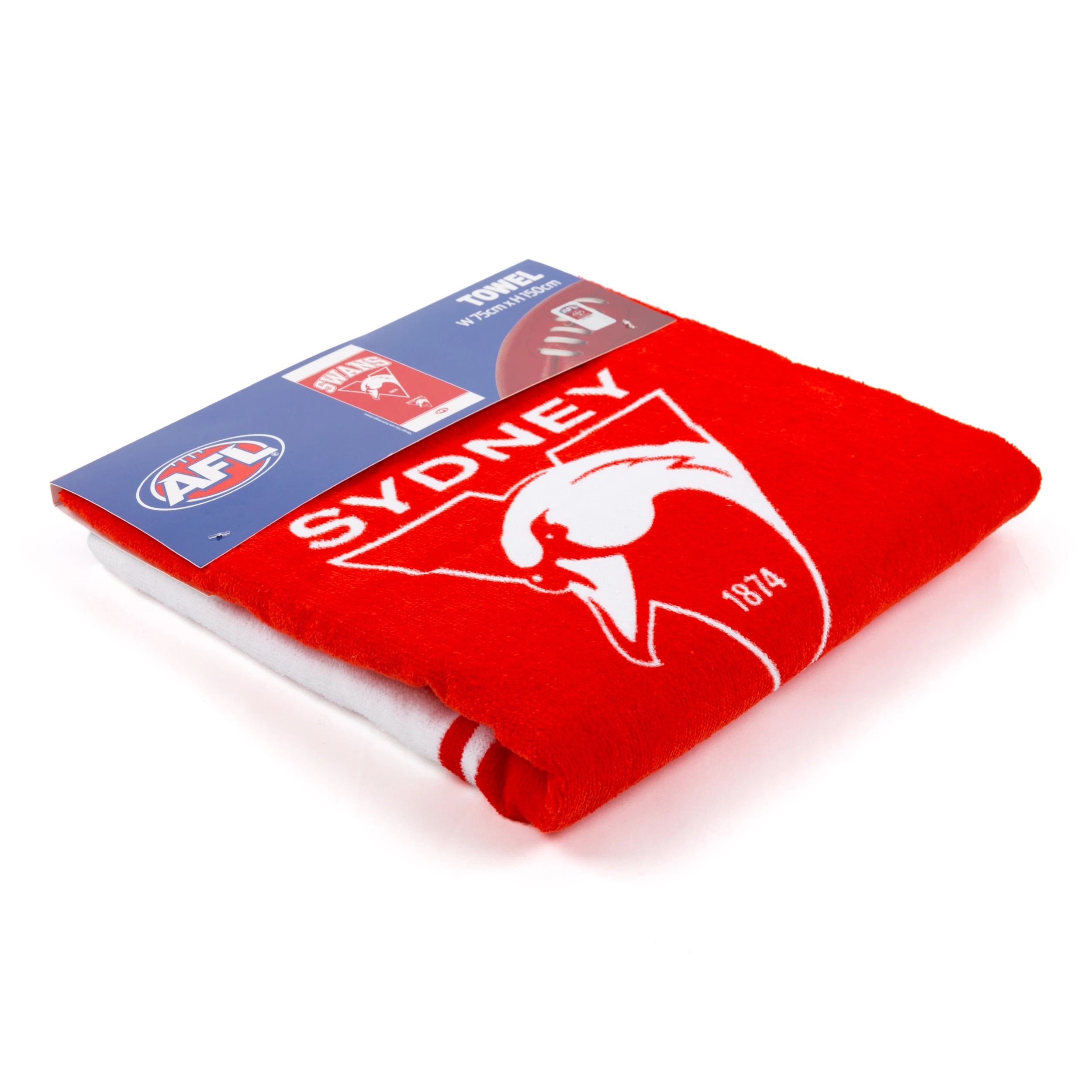 2 AFL Sydney Swans Cotton Beach Towel, 2 of 4