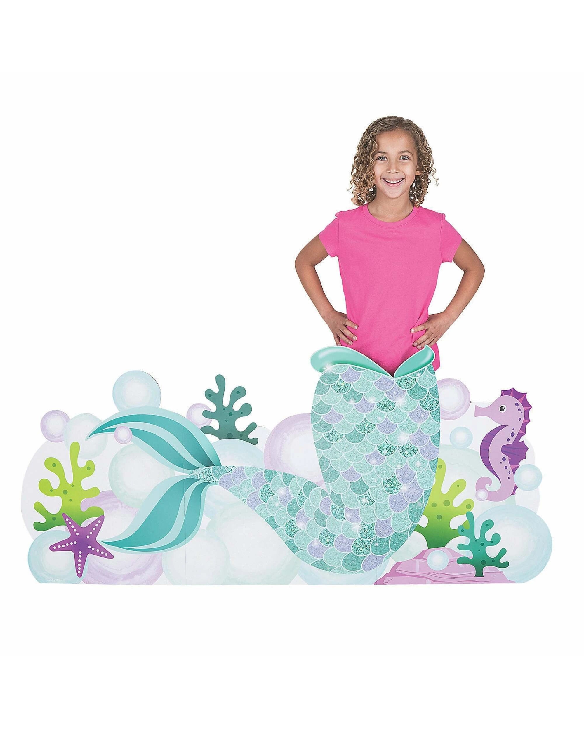 1 Oriental Trading Mermaid Sparkle Tail Stand Up Photo Prop, 1 of 1