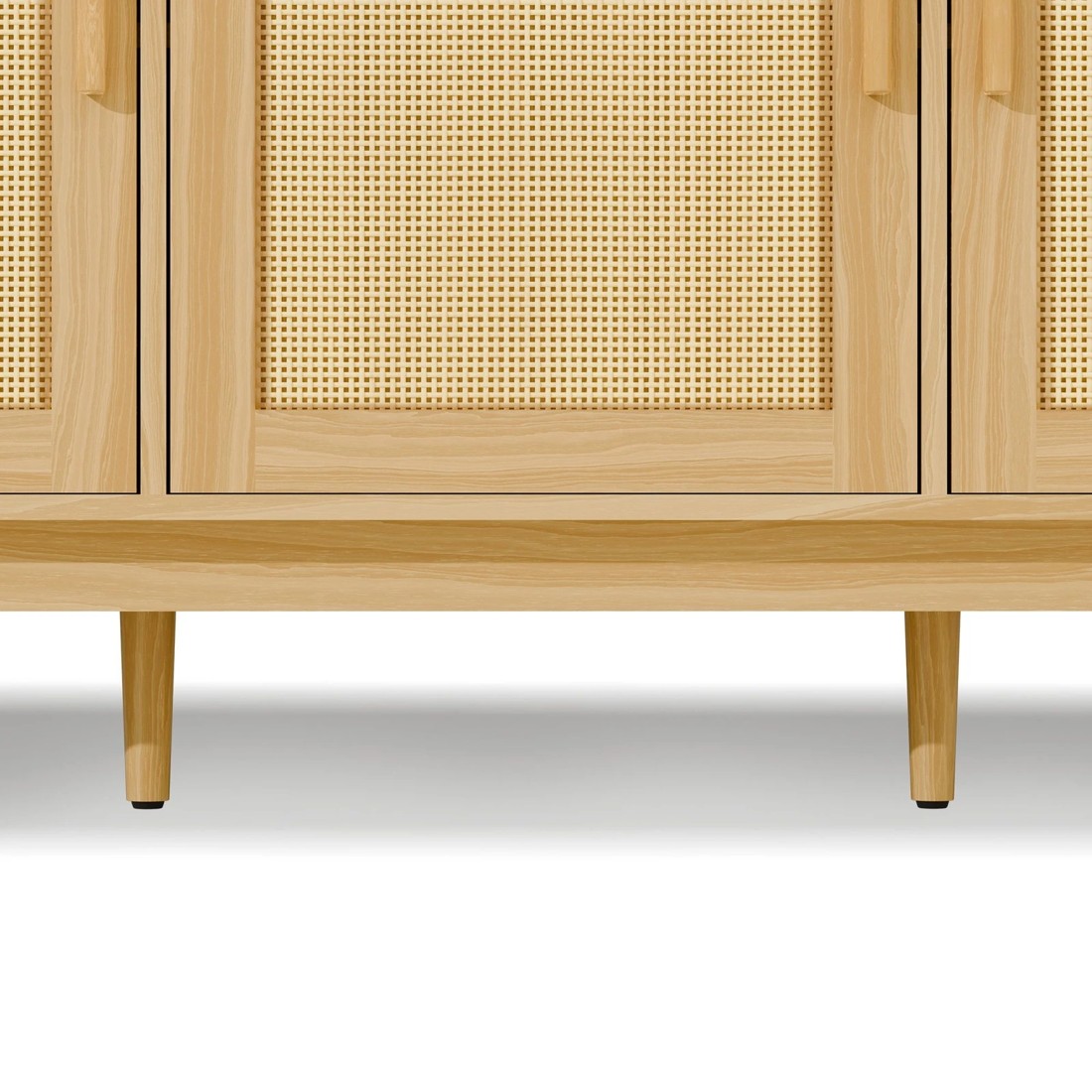 6 Alfordson Buffet Sideboard Cupboard Cabinet Rattan Doors Storage Kitchen Hallway - Wood, 6 of 10