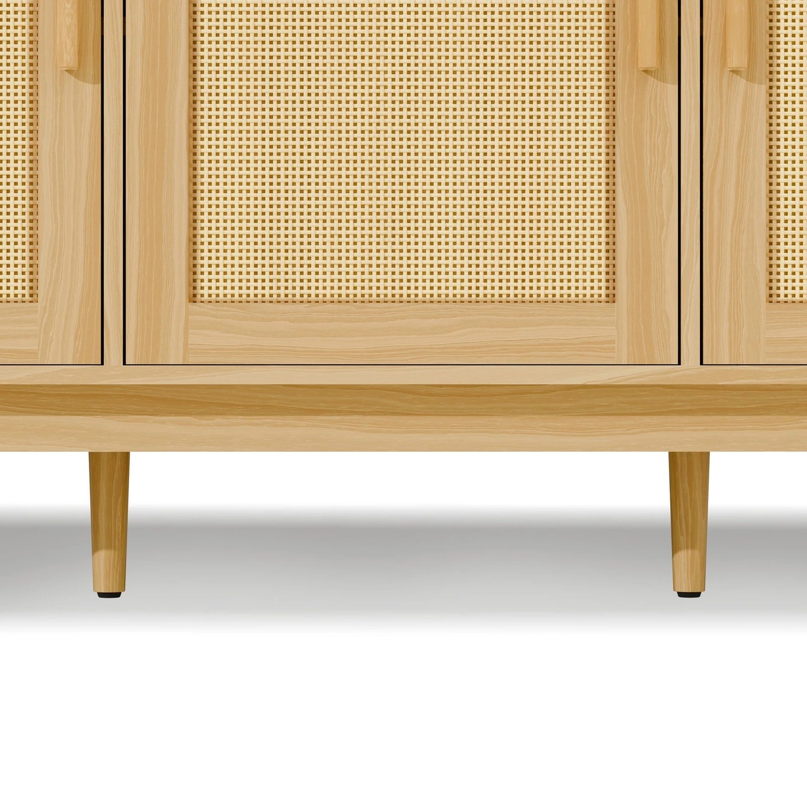 6 Alfordson Buffet Sideboard Cupboard Cabinet Rattan Doors Storage Kitchen Hallway - Wood, 6 of 10