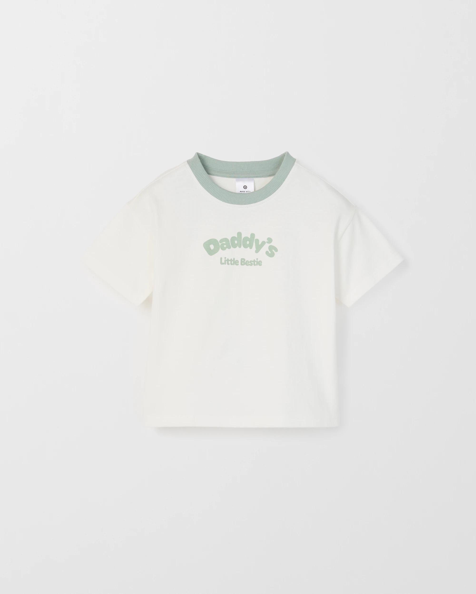 1 Target Baby Baby Organic Cotton Oversized T-Shirt DADDYS BESTIE, 1 of 1