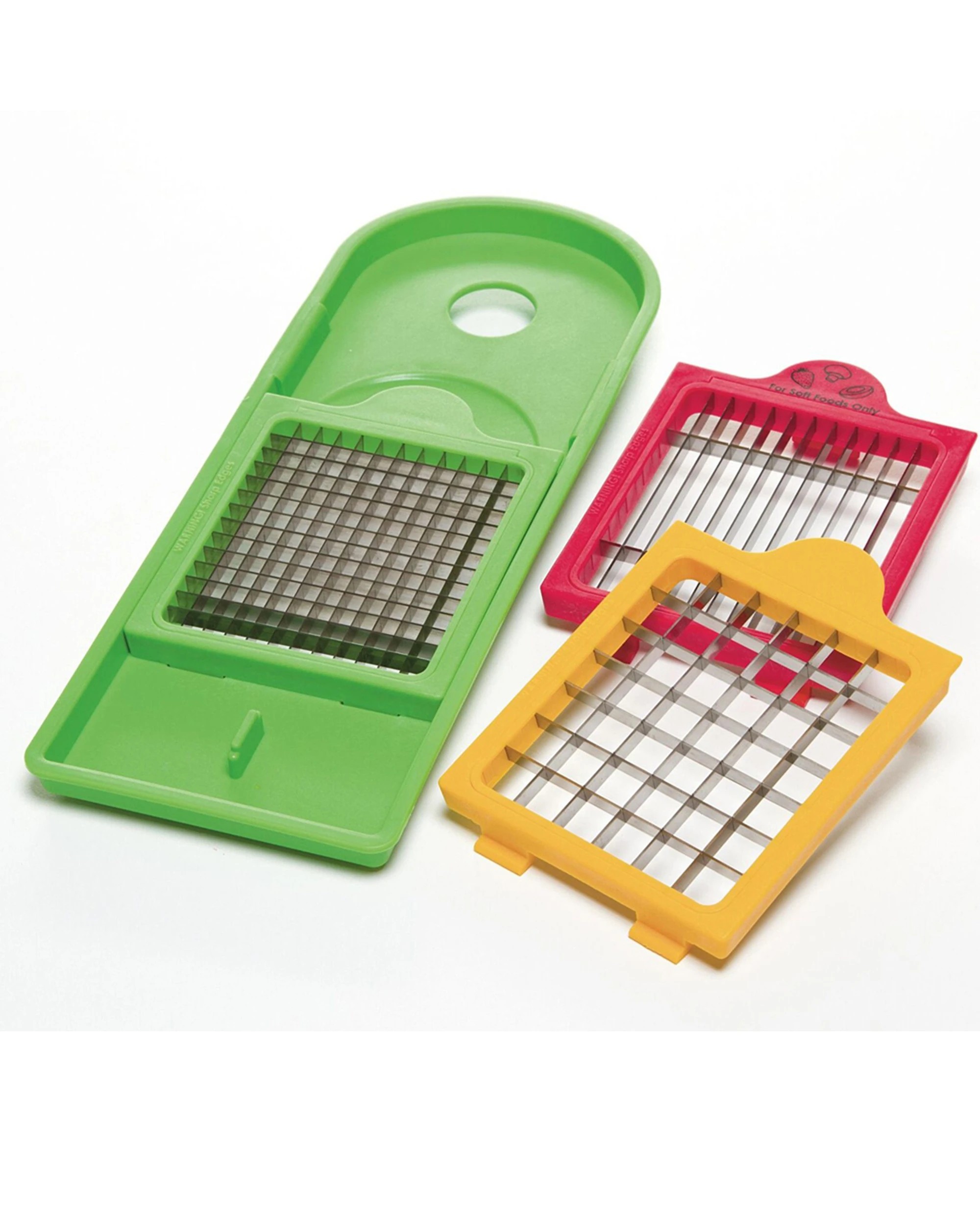 3 Progressive 3pc Prepworks Fruit Vegetable Dice Slice Chopper w Blades - Multi, 3 of 6