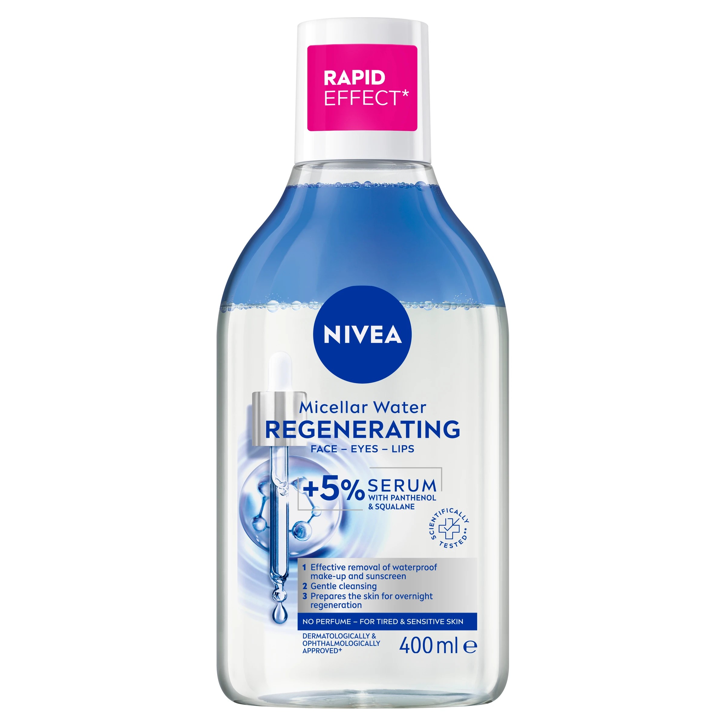 1 Nivea Regenerating Micellar Water 400ml - 5% Serum with Panthenol and Squalane, 1 of 7