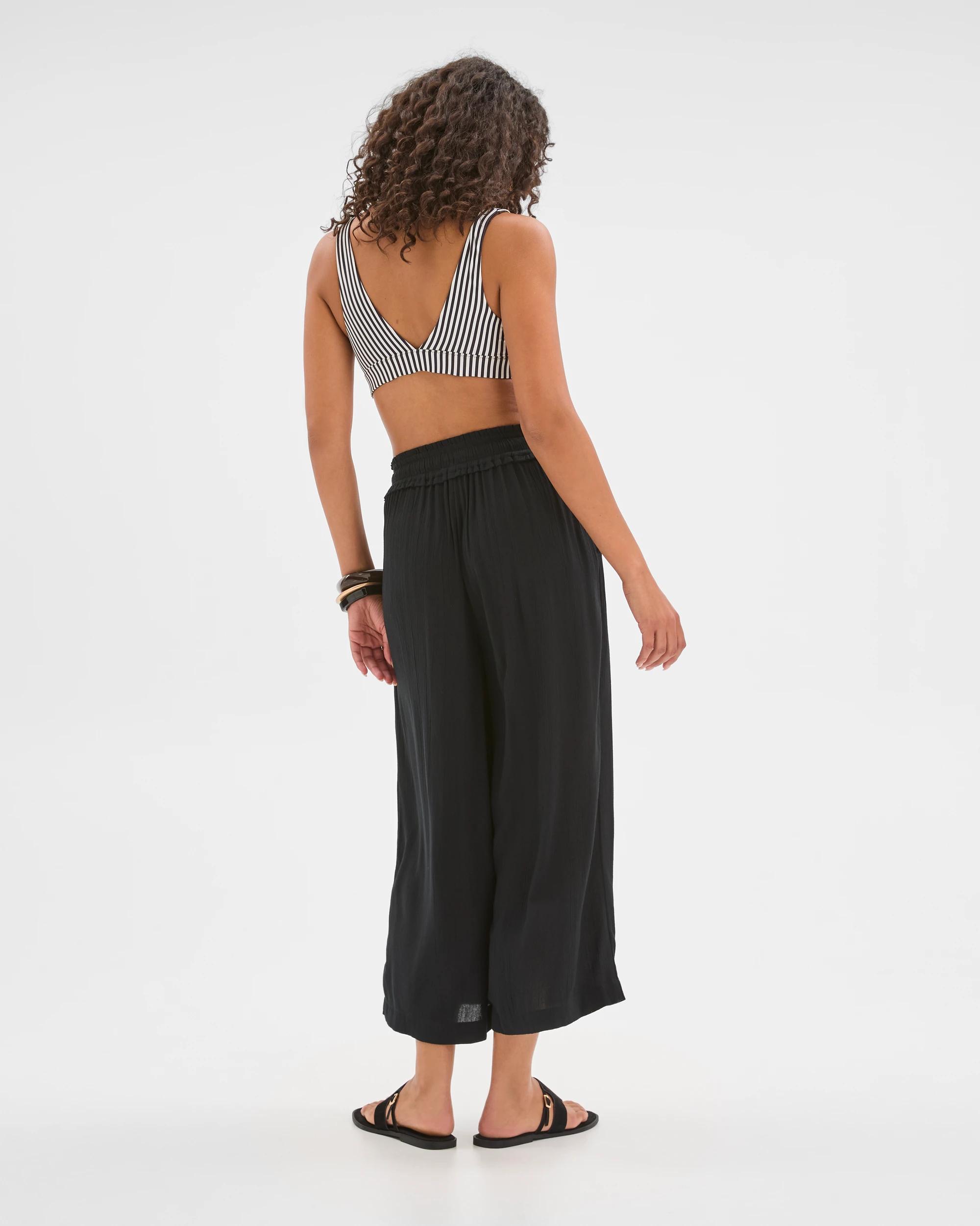 7 Target Woman Resort Shirred Waist Crinkle Pants BLACK, 7 of 7