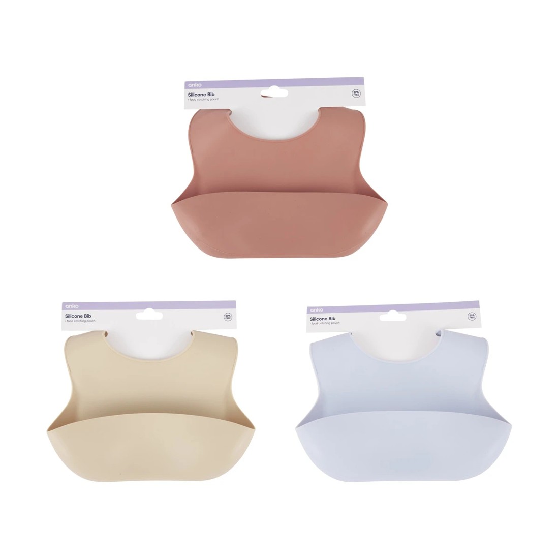 6 Silicone Bib - Assorted, 6 of 6