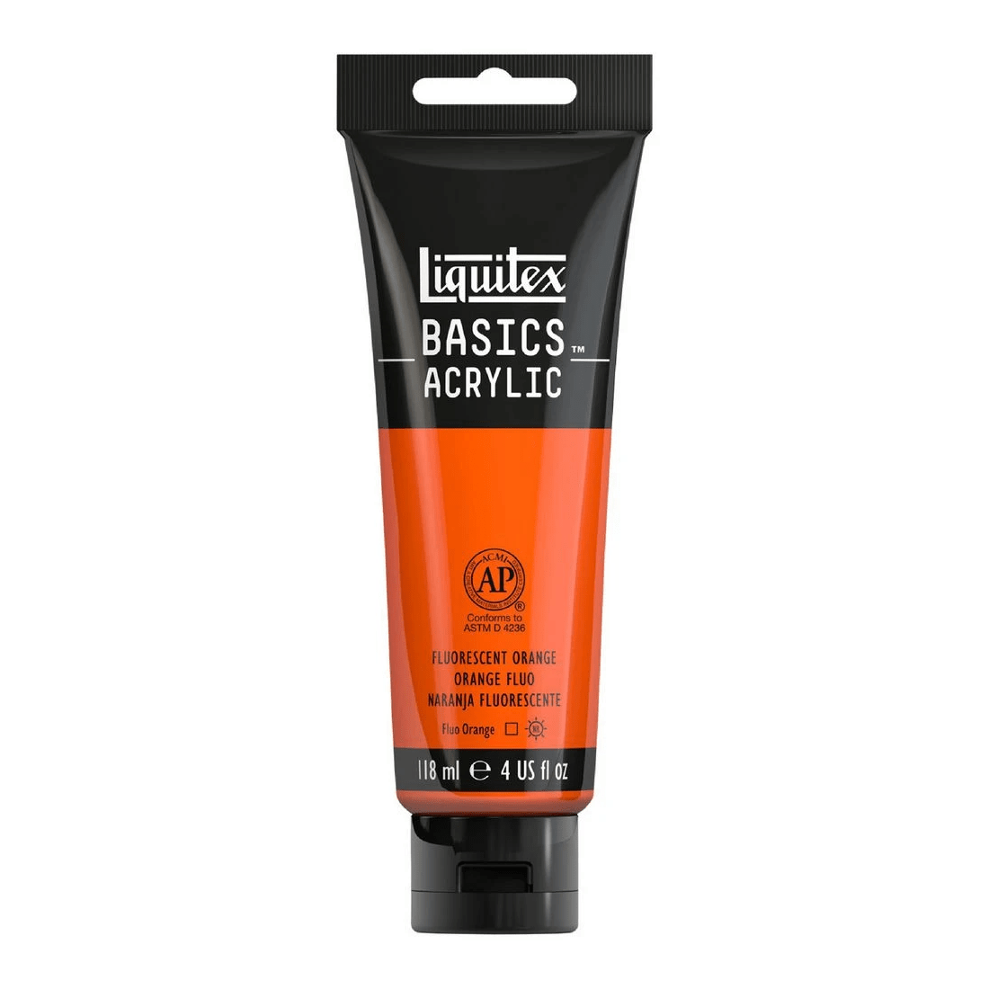 1 Liquitex Basics Acrylic Paint 118mL Fluorescent Orange, 1 of 5