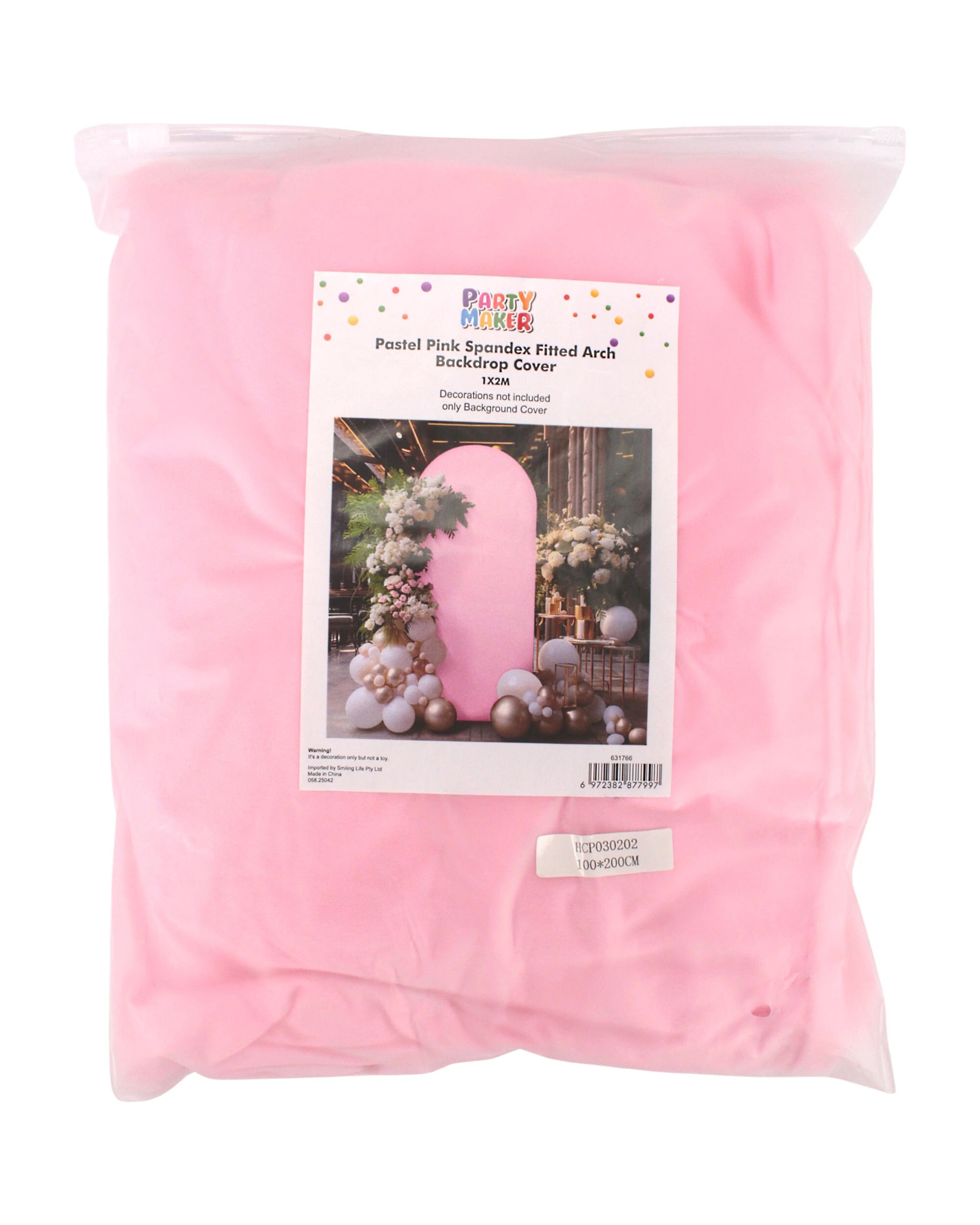 4 Party Maker Arch Stand Backdrop Cover Pastel - Pink, 4 of 4