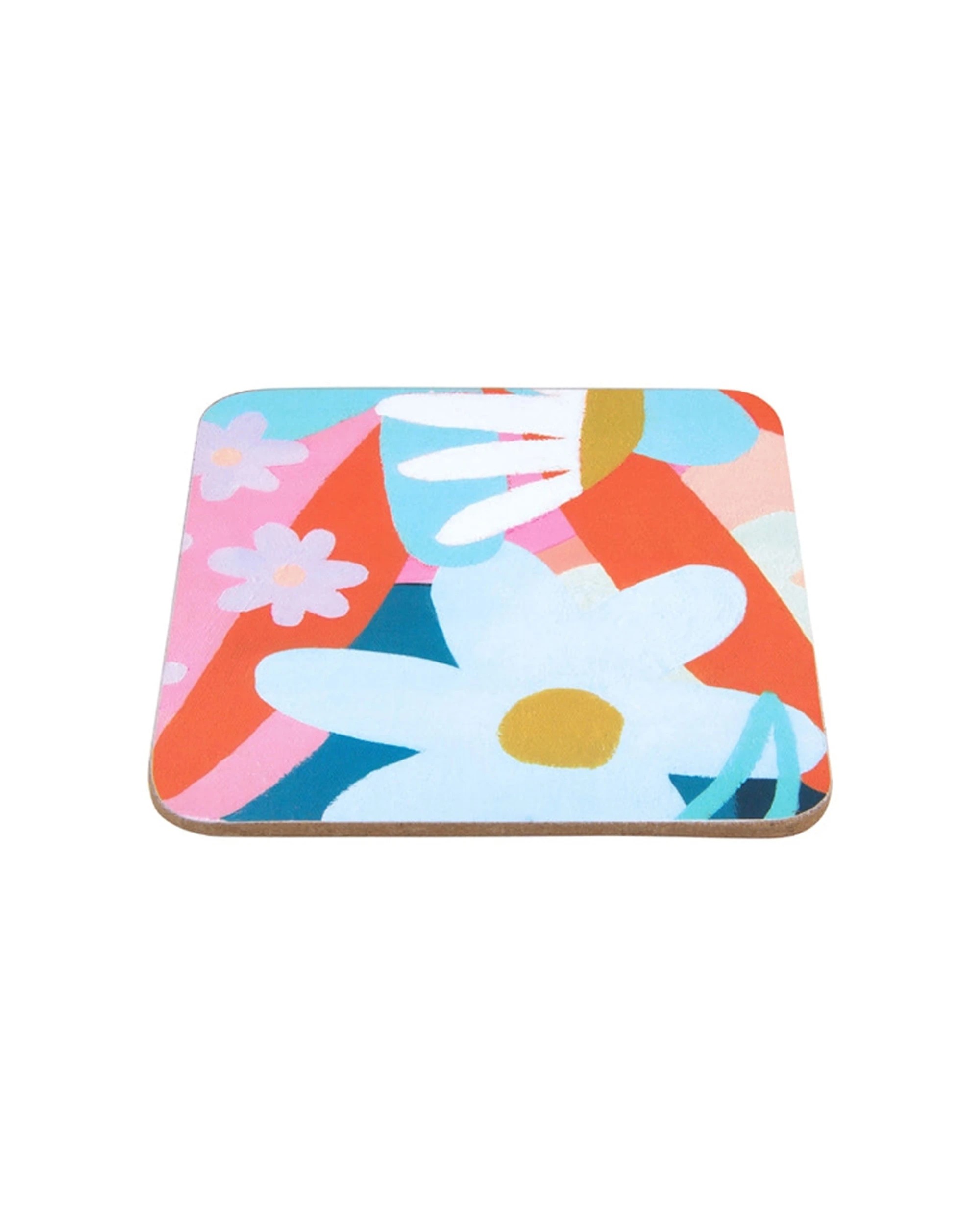 1 Maxwell & Williams 4pc Rach Jackson Wild Wonderful Cork Back Coaster - Multi, 1 of 1