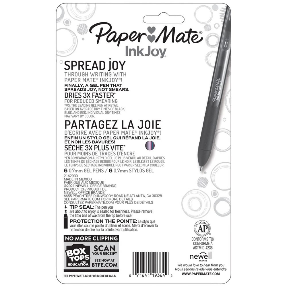 2 Paper Mate InkJoy Gel Pens 0.7mm Pastel Assorted 6 Pack, 2 of 9