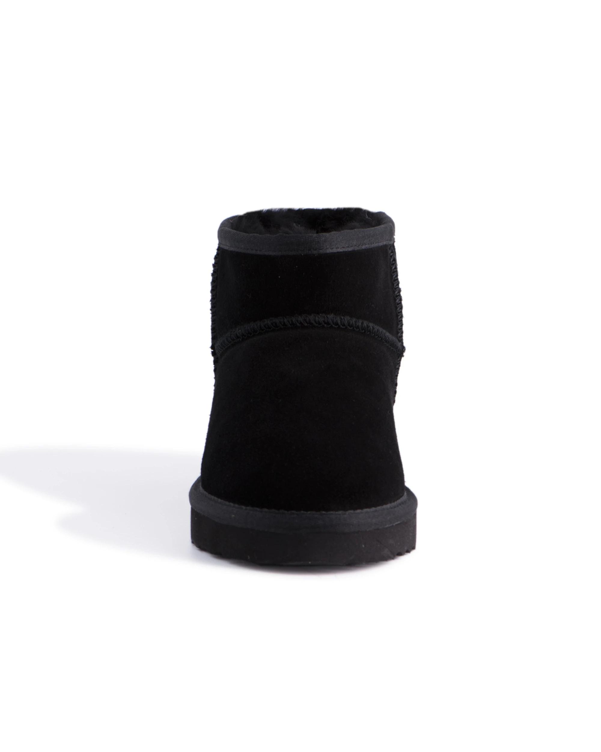 5 AUS WOOLI UGG Short Sheepskin Ankle Boots BLACK, 5 of 7