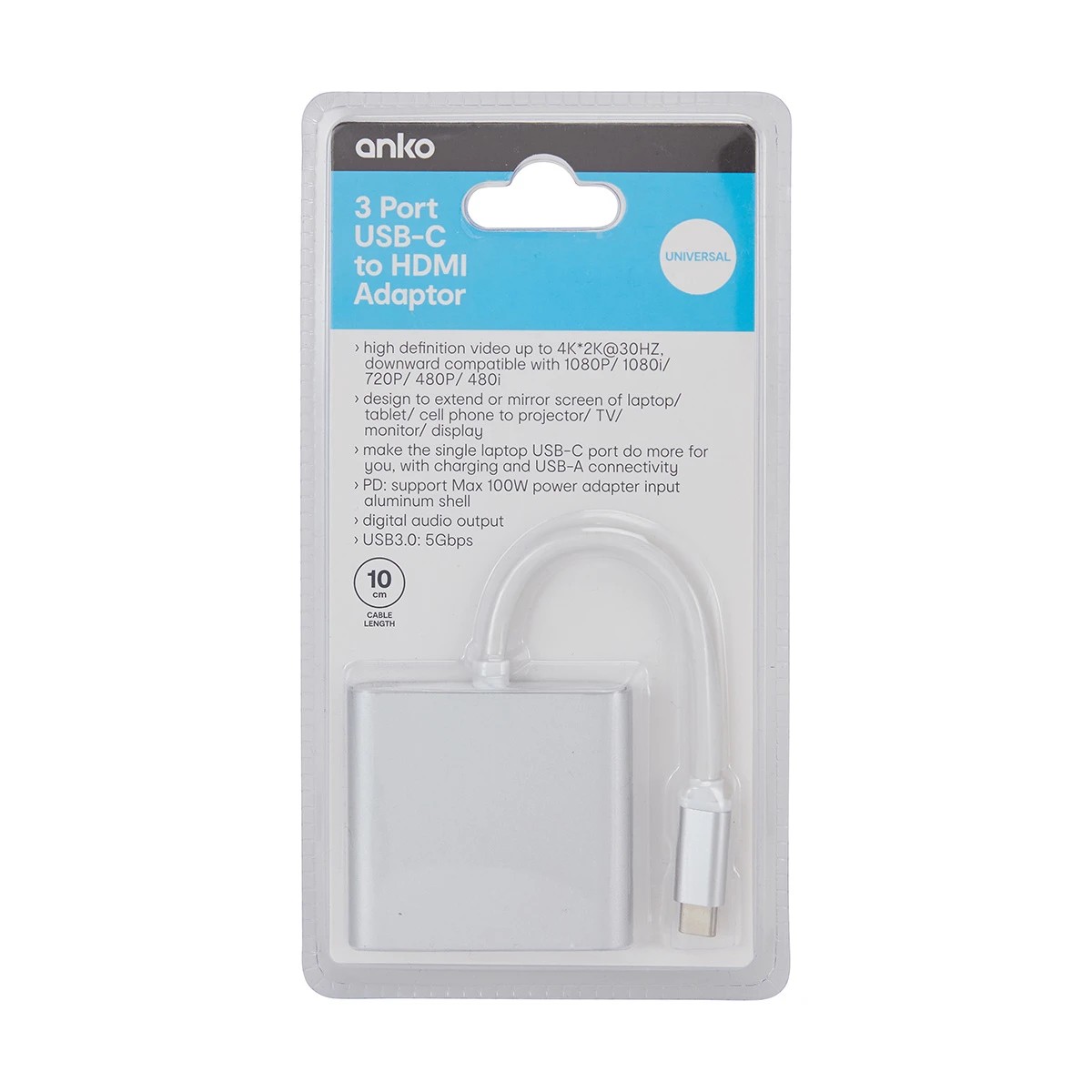 5 3 Port USB-C to HDMI Adaptor, 5 of 5