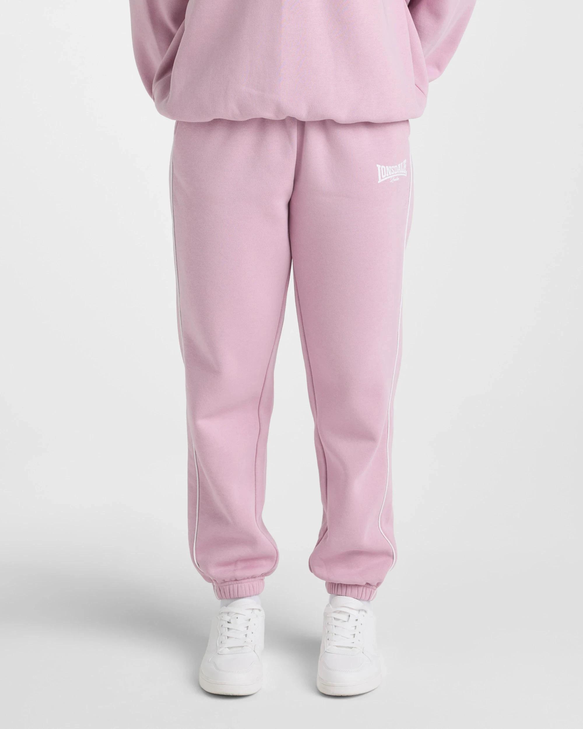 4 Lonsdale London Classic Trackpants DUSTY PINK, 4 of 5