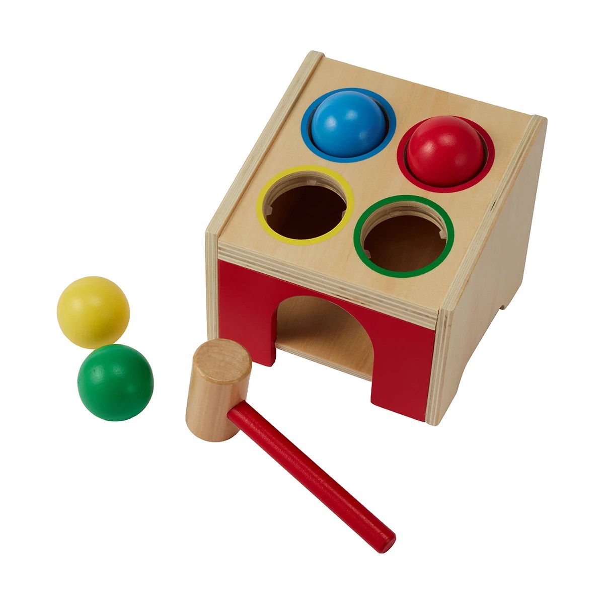 1 6 Piece Wooden Hammer Pound Cube, 1 of 9