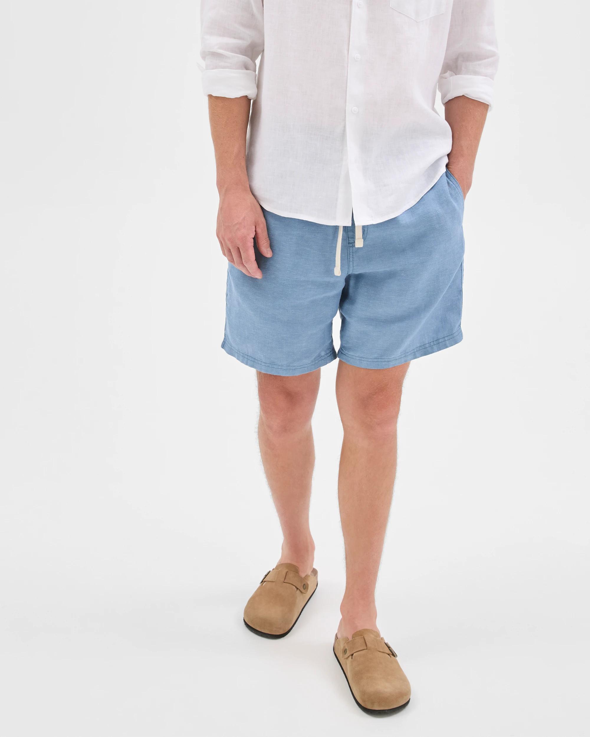 4 Target Man European Linen Shorts DENIM BLUE, 4 of 6