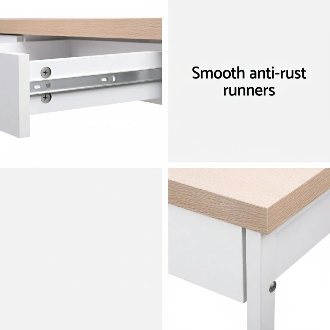 5 Artiss Computer Desk Drawer Storage Oak 100CM - Brown, 5 of 8