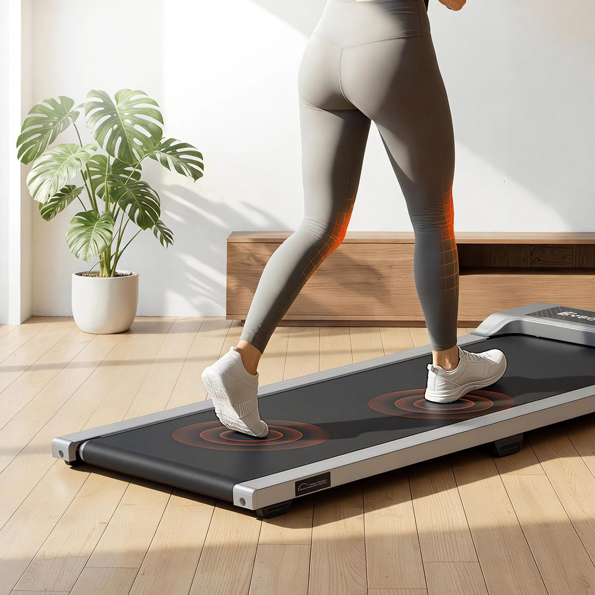 9 Everfit 3 in 1 Walking Pad Treadmill 12% Incline Under Desk Treadmills for Home Gym With 40cm Wide Belt - Silver, 9 of 9