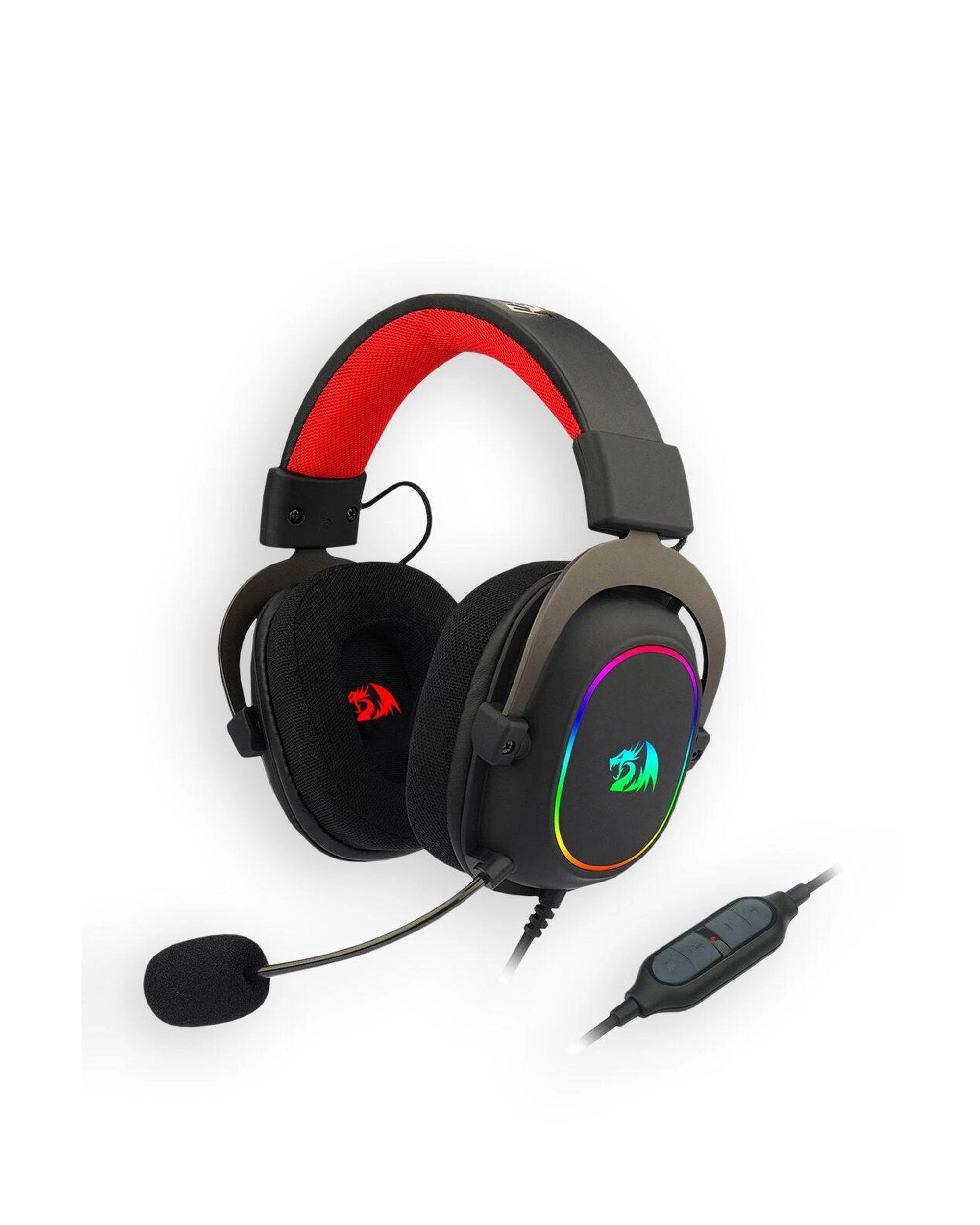 1 Redragon H510 RGB Zeus Over Ear 7.1 Surround Sound Gaming Headset - Black, 1 of 6