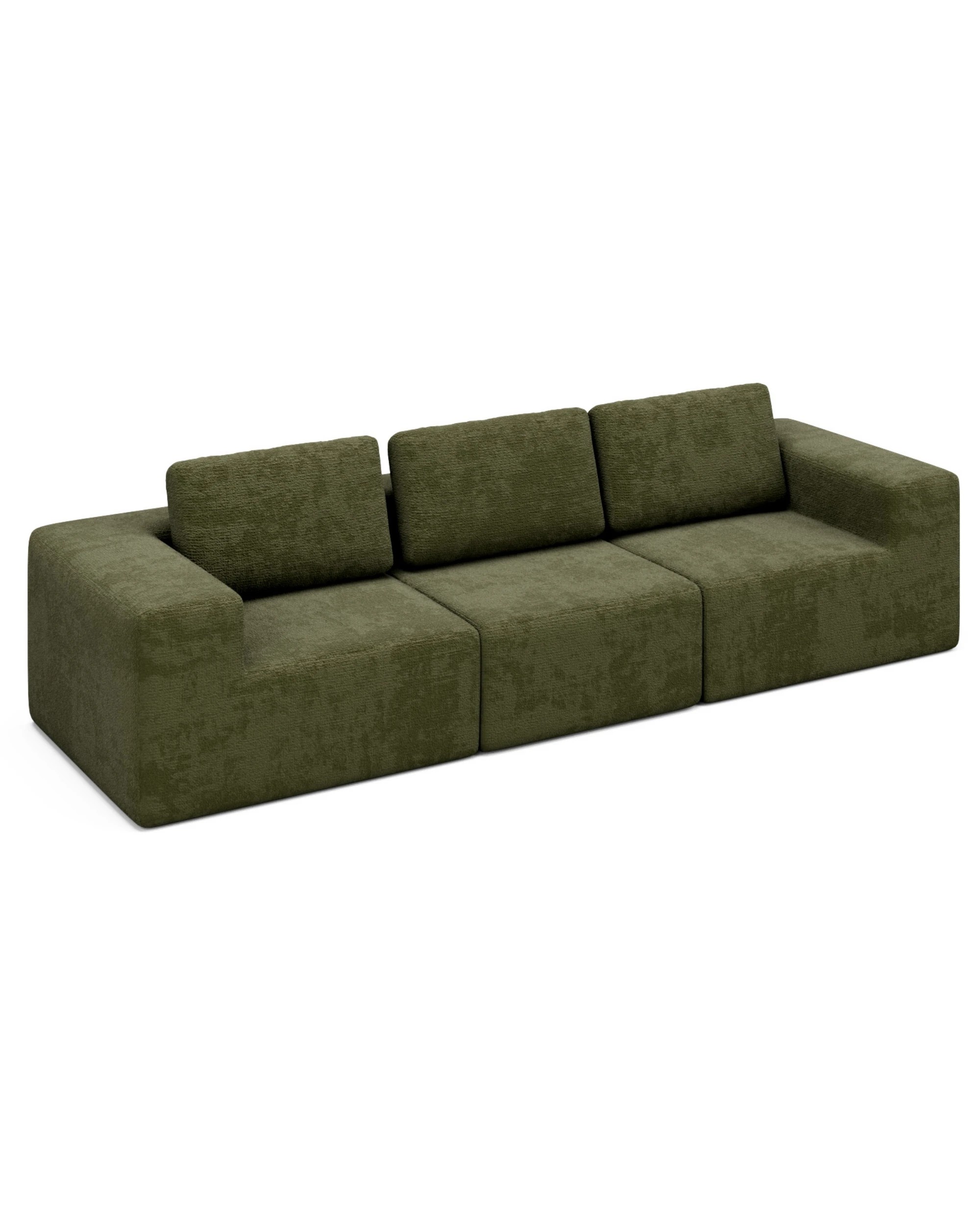 1 Advwin 265cm 3 Seater Sofa Chenille Fabric Modern Modular Sectional Couch No Assembly Foam Modular Sofa, 1 of 4