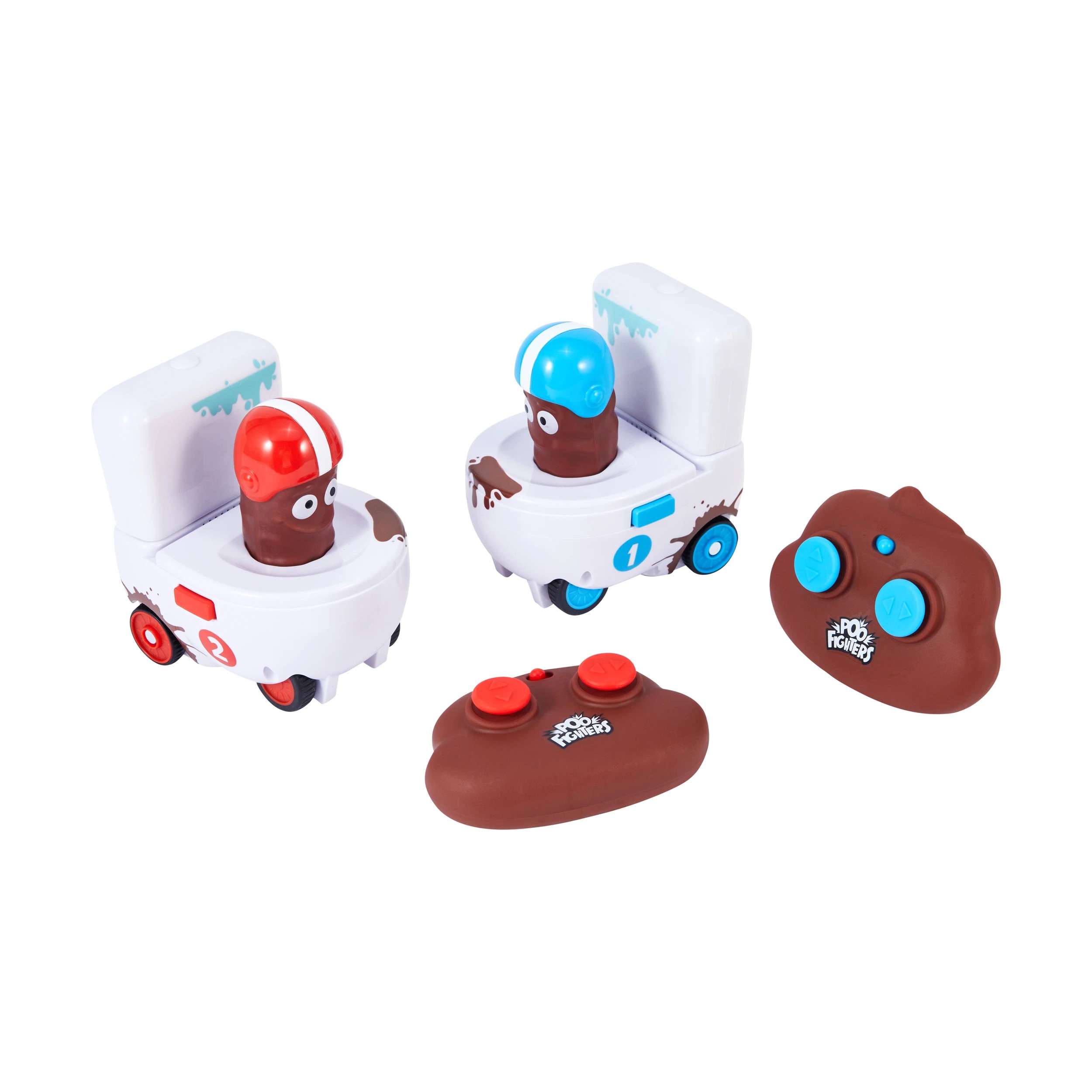 2 Poo Fighters Remote Control Bumper Toilets Toy, 2 of 6