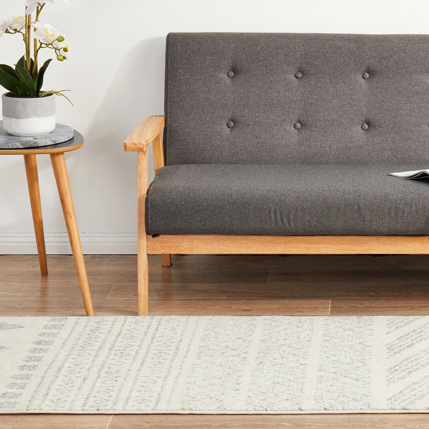 4 Common Ground Rugs Phantom 359 500x80cm - Extra Large Runner Power Loomed Pet Friendly Rug - Silver, 4 of 9