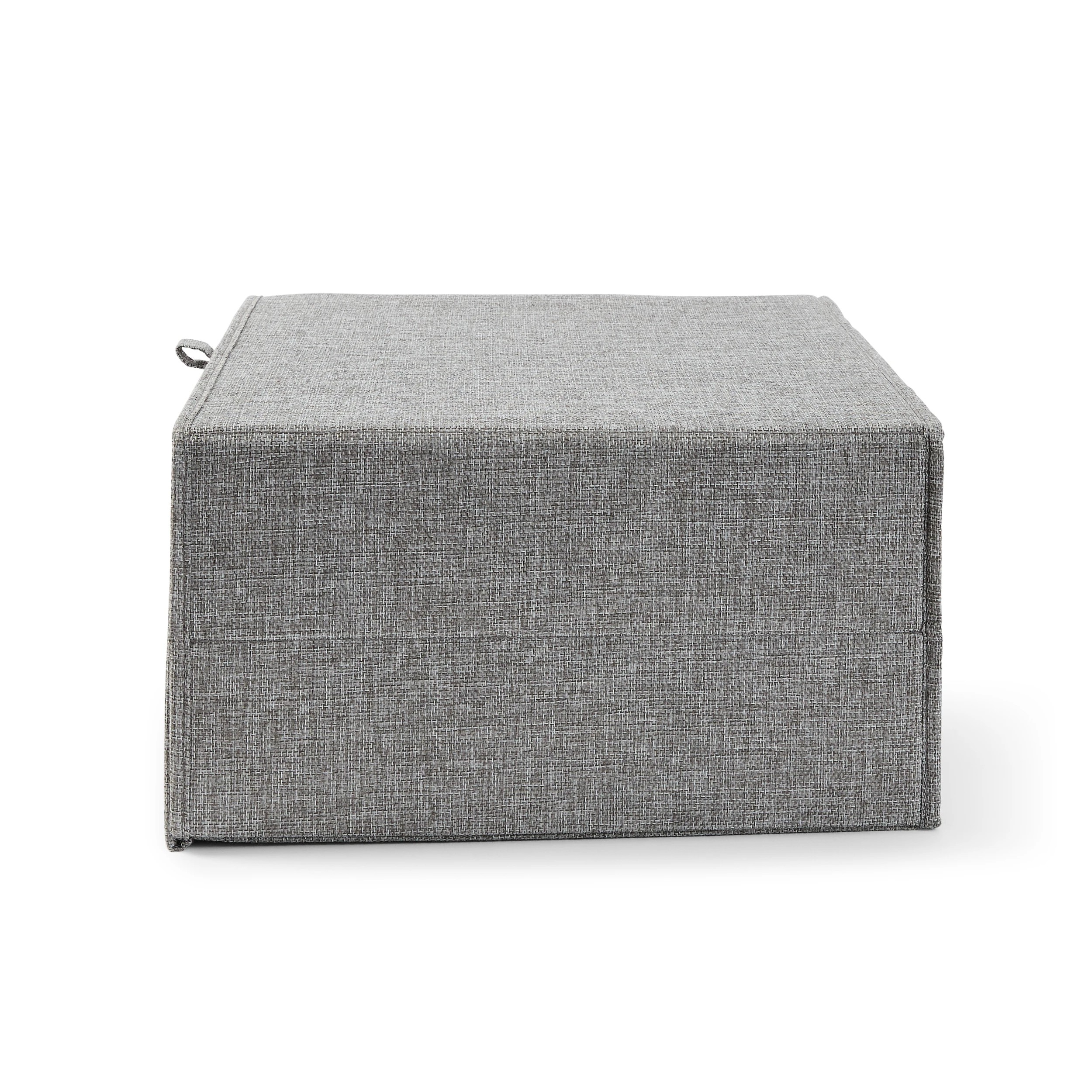6 Linen Look Clothing Storage Box - Charcoal, 6 of 8