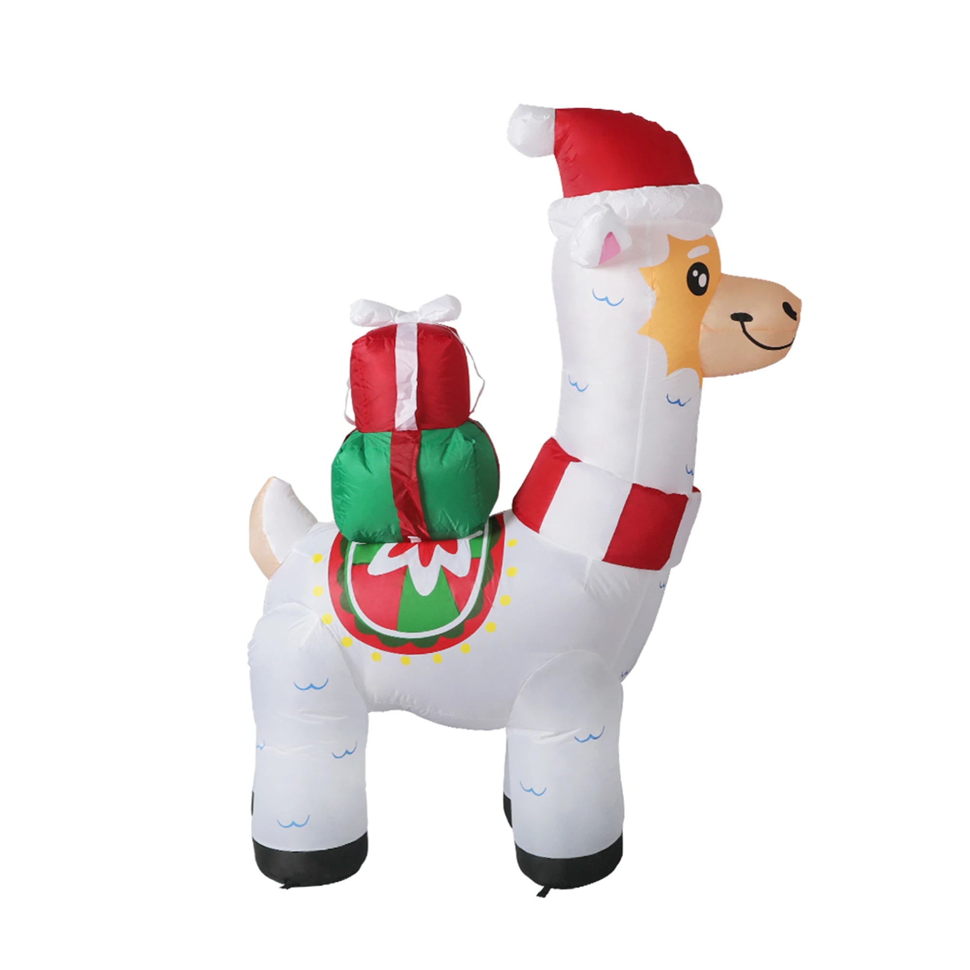 2 Santaco Inflatable Christmas Alpaca 1.8m Xmas Blow Up LED Lights Decorations, 2 of 6