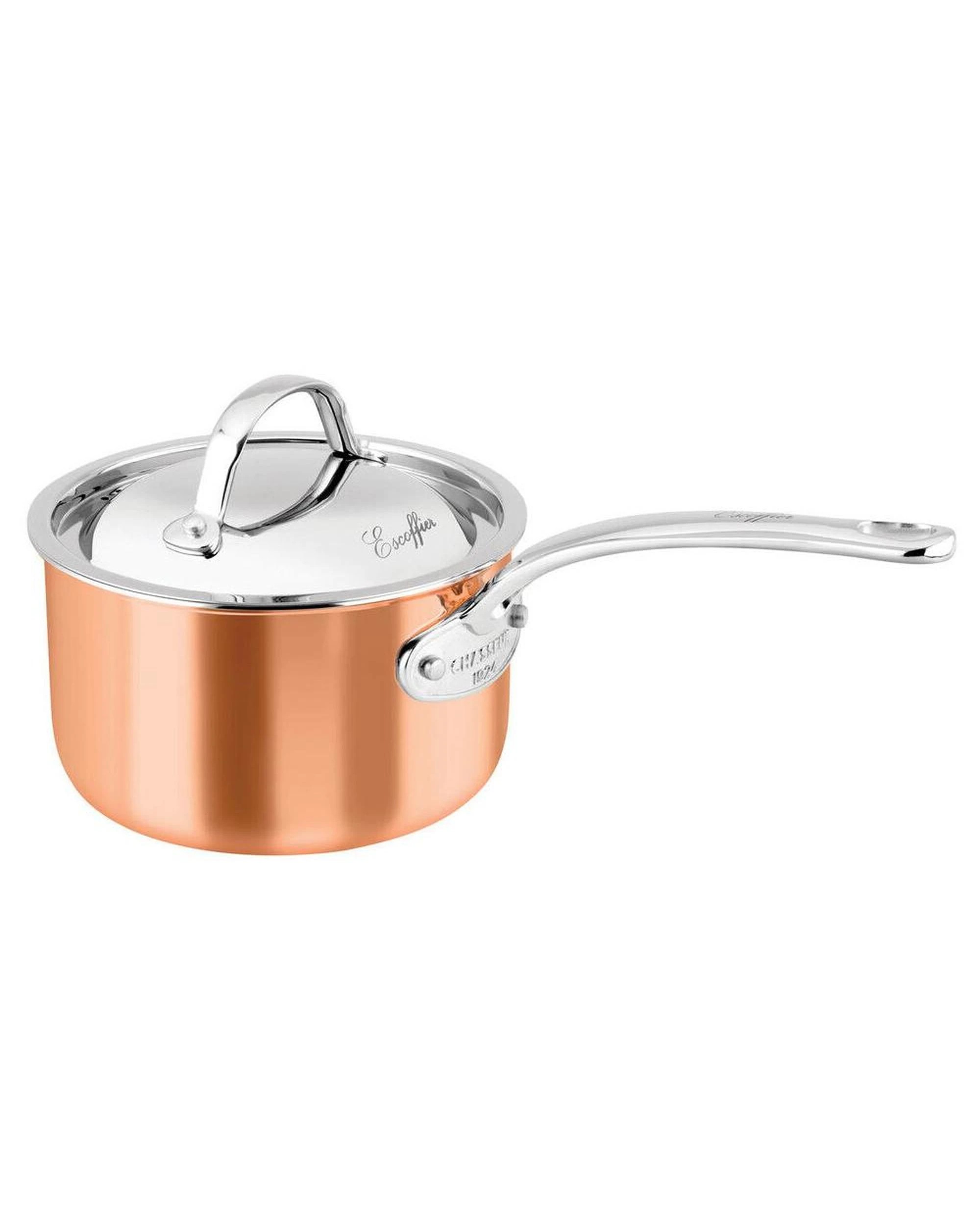 1 Chasseur Escoffier Induction Saucepan 14cm  1L W Helper Handle Copper, 1 of 6