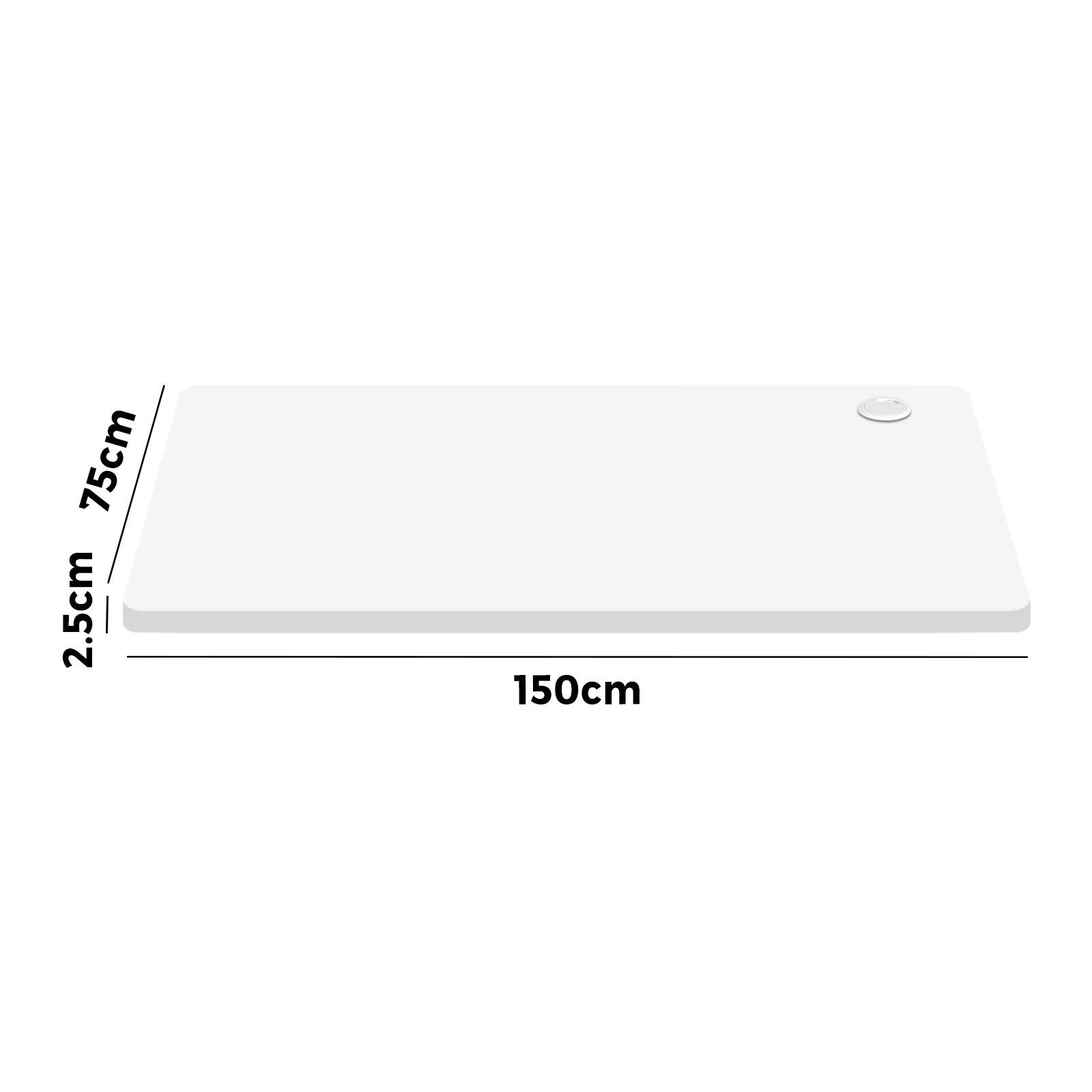 9 Oikiture 150cm Desk Top Electric Desk Board Computer Table
 - White, 9 of 9