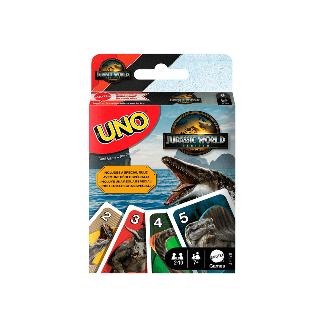 1 Mattel UNO Jurassic World Rebirth Card Game, 1 of 5