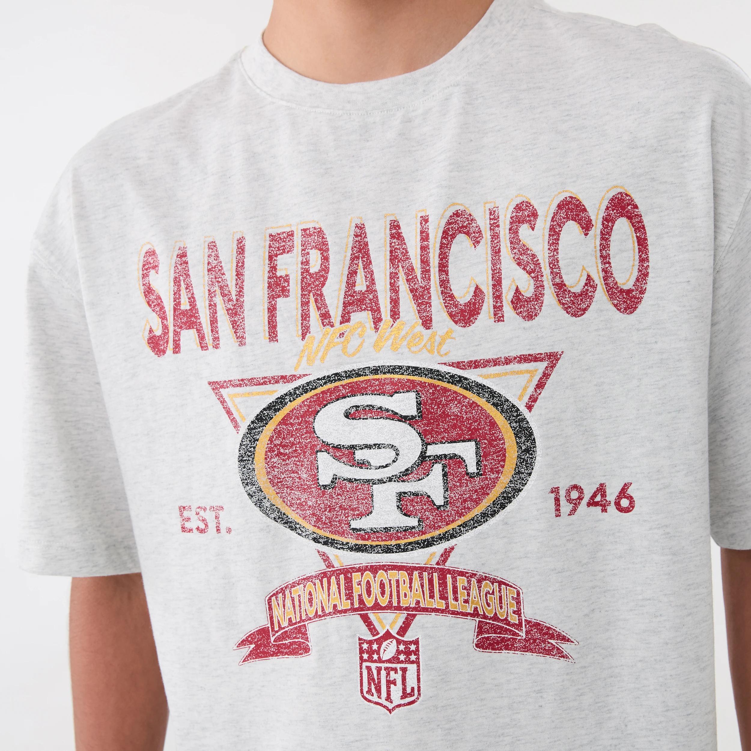 4 Official NFL Kids Youth T-shirt SAN FRAN GREY MARLE, 4 of 6