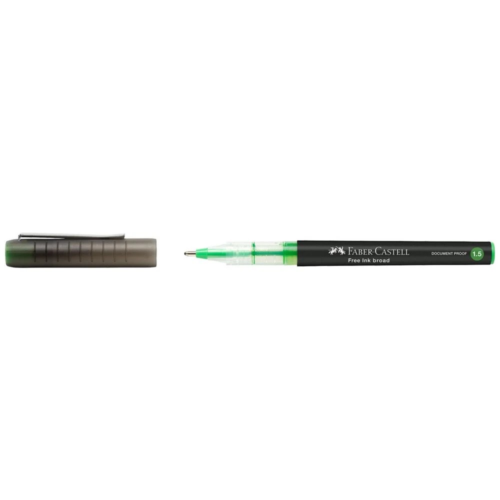 2 Faber Castell Free Ink Rollerball Pen 1.5 mm Light Green, 2 of 4