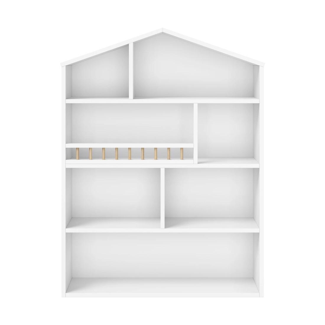 7 Oikiture Kids Bookshelf Toy Storage Organiser Bookcase Display Shelf Rack
 - White, 7 of 10