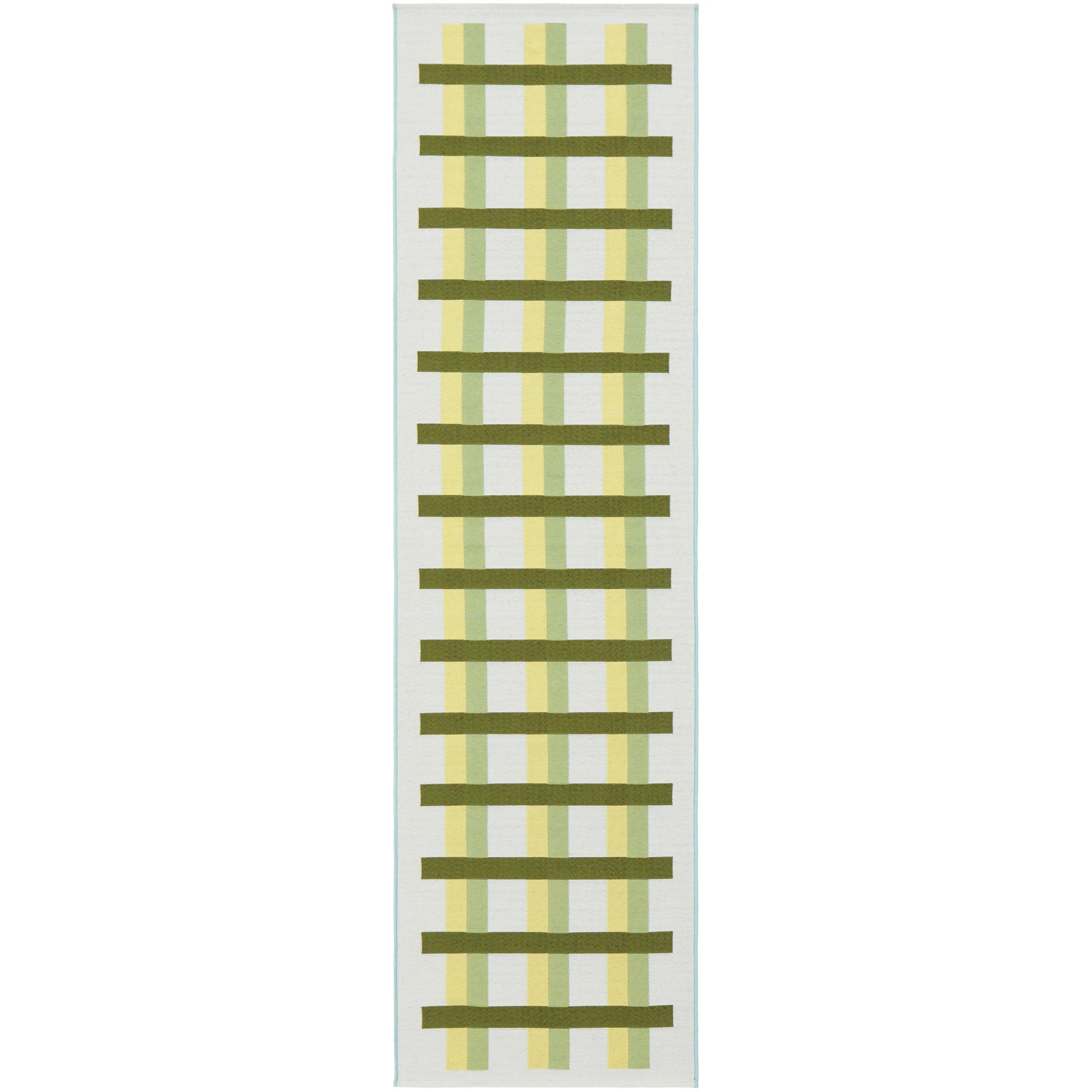 2 Common Ground Rugs Horizon Lattice 300x80cm Runner - Medium Pet Friendly Outdoor Rug - Green, 2 of 9