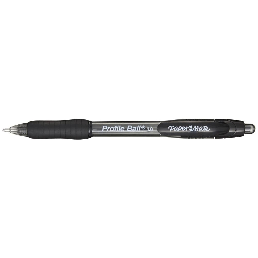 2 Paper Mate Profile Ballpoint Pens 1mm Black 12 Pack, 2 of 4