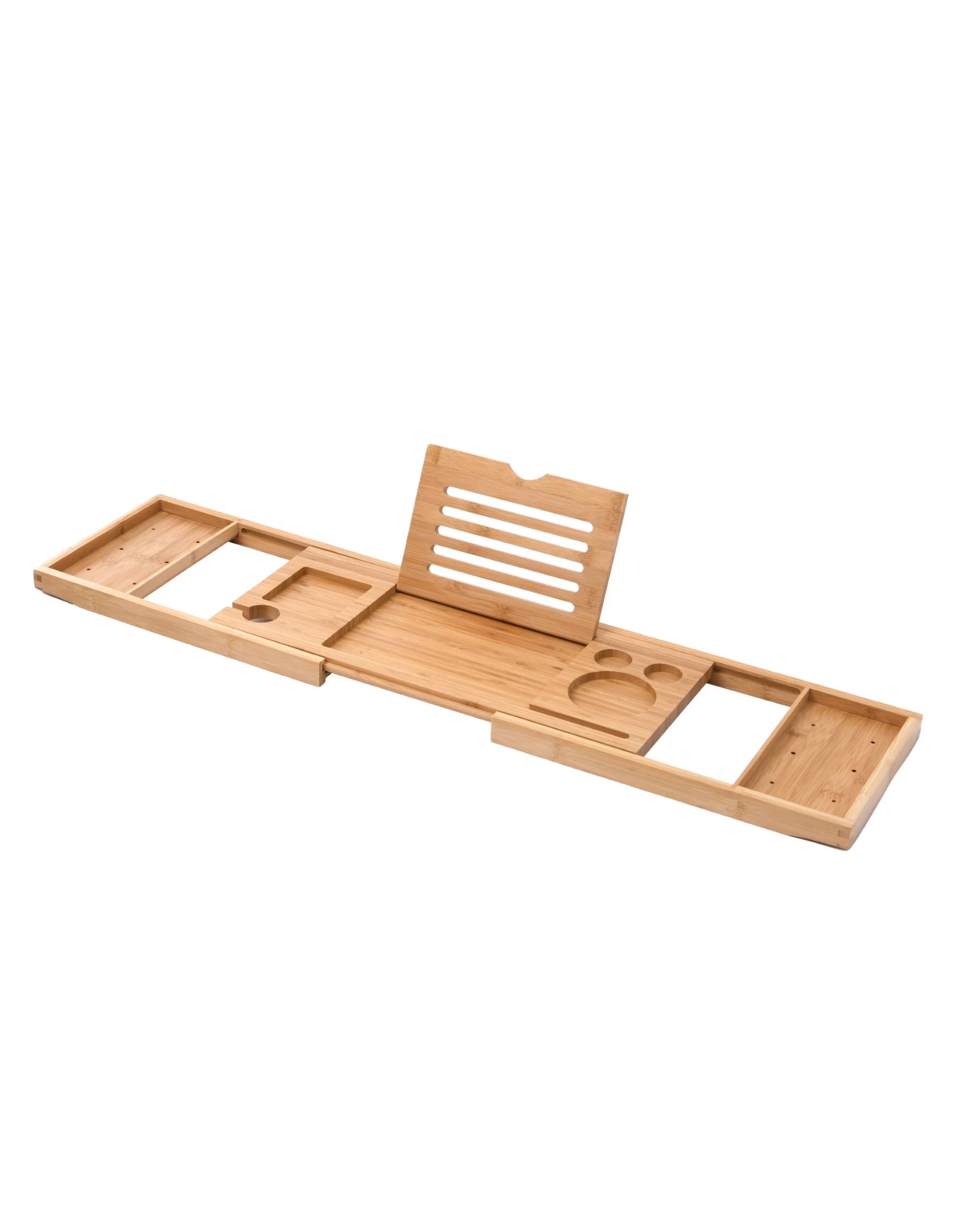 3 Cadence & Co. Bimini Luxe Adjustabe Bamboo Bath Caddy - Natural, 3 of 5