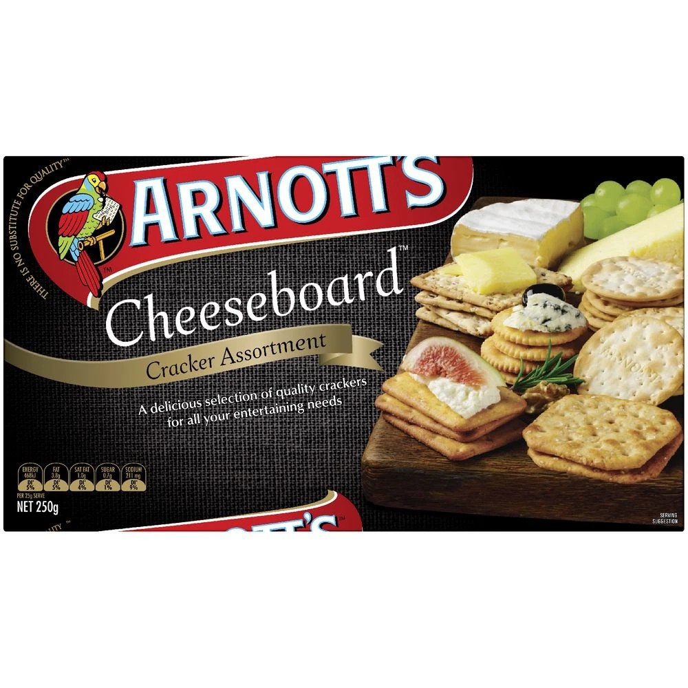 2 Arnott's Cheeseboard Cracker Assorted 250g, 2 of 3