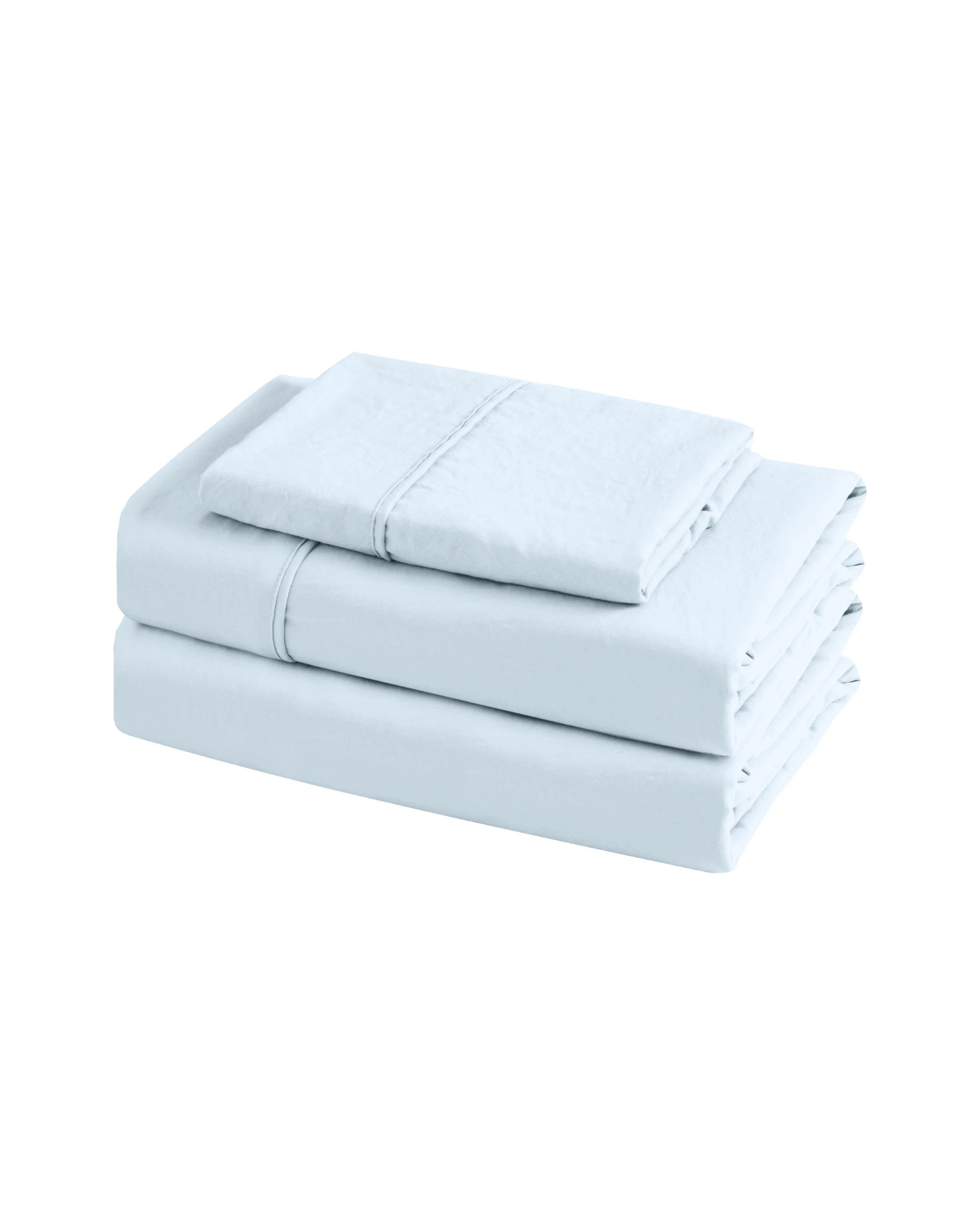 7 Dreamaker Superfine Washed Microfibre Sheet Set - King Single Bed - Ice Blue, 7 of 7
