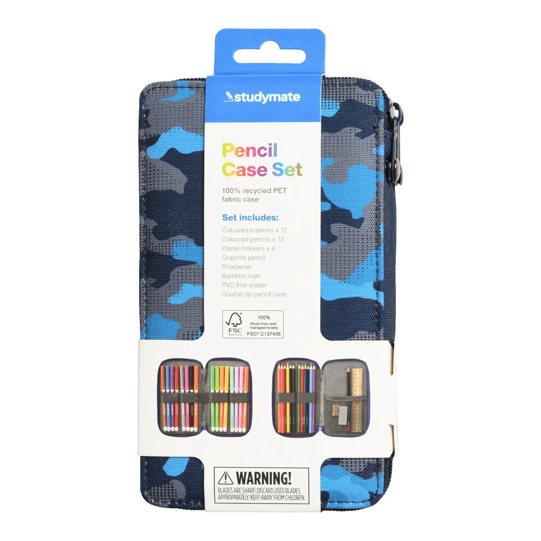 2 Studymate Pencil Case Set Camo 32 Piece, 2 of 10