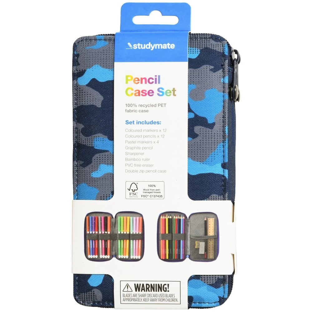 2 Studymate Pencil Case Set Camo 32 Piece, 2 of 10