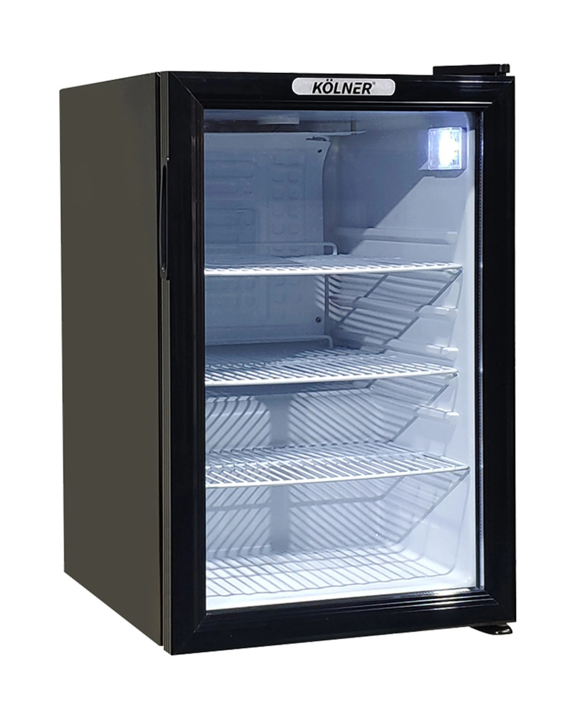 3 Kolner 70L Mini Bar Fridge - Double-Glazed Glass Door Beverage Cooler - Black, 3 of 7