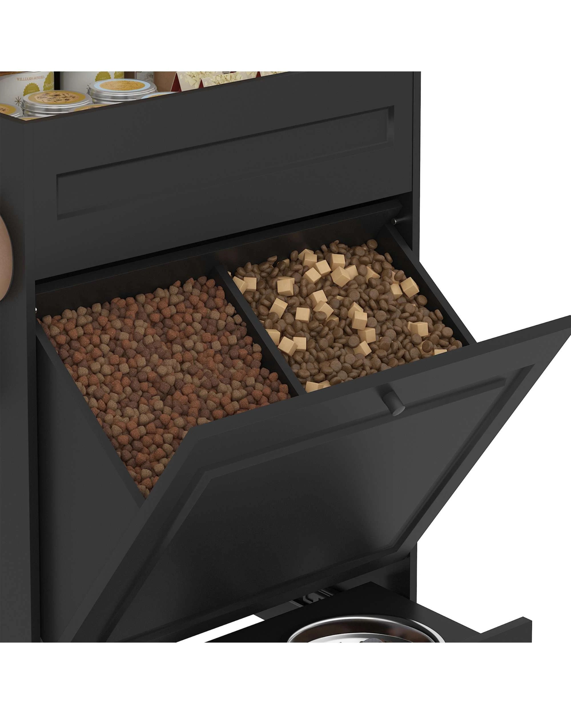 8 Advwin Feeding Station Storage Cabinet Pet Feeder, 8 of 9