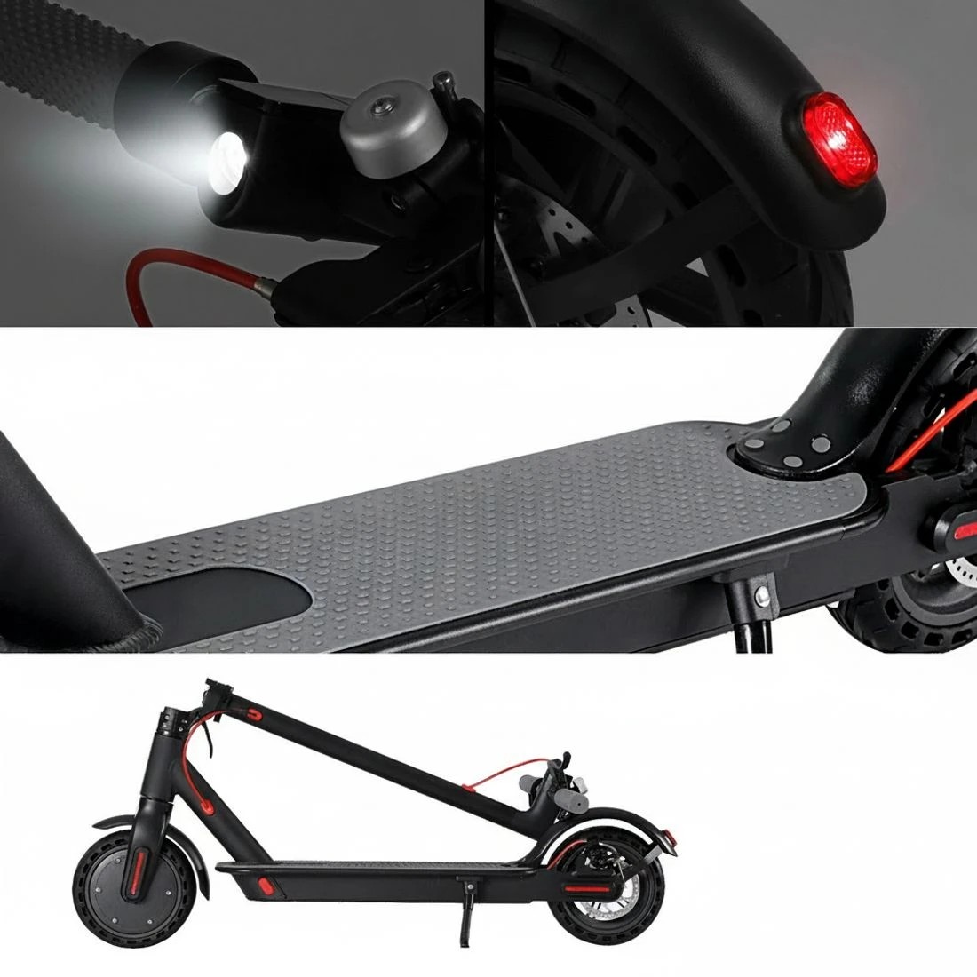 4 Electric Scooter 500W 25KM/H Folding Portable Riding For Adults Commuter - Black, 4 of 4