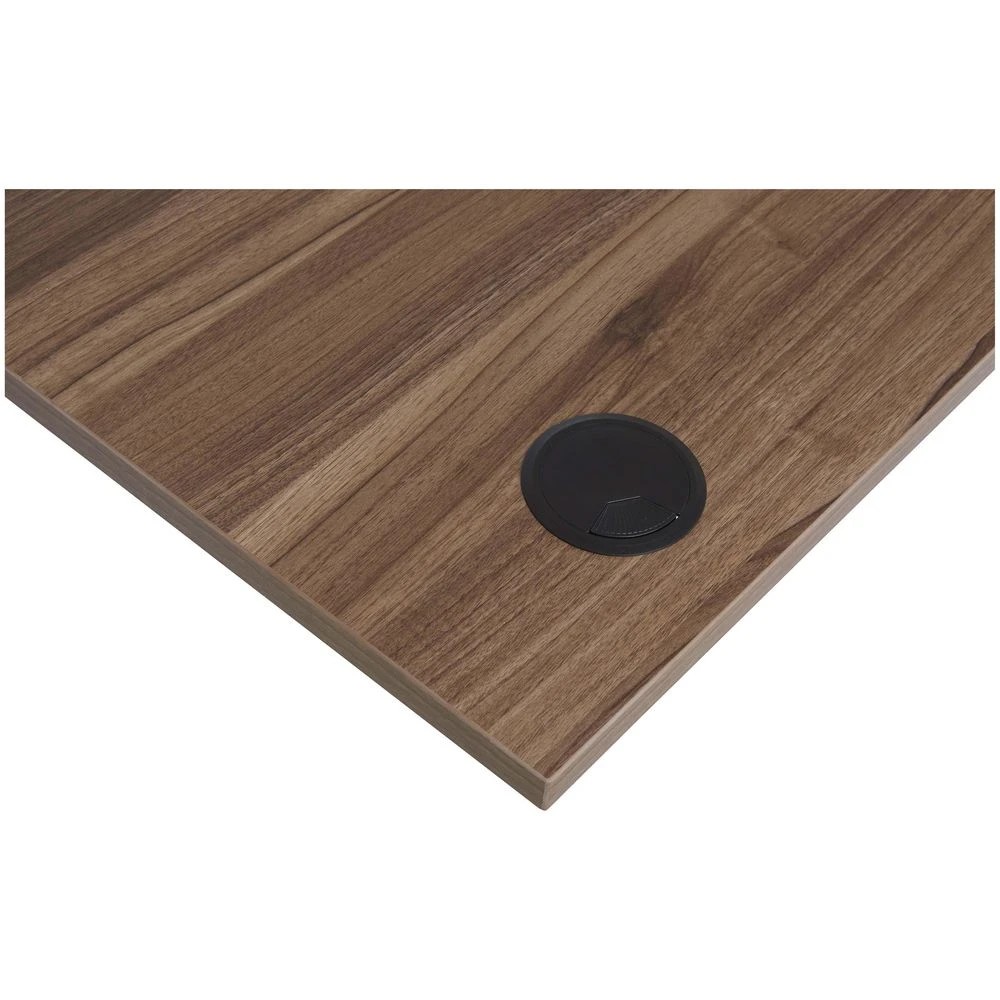 3 Matrix Manual Height Adjustable 1200mm Desk Black/Walnut, 3 of 6