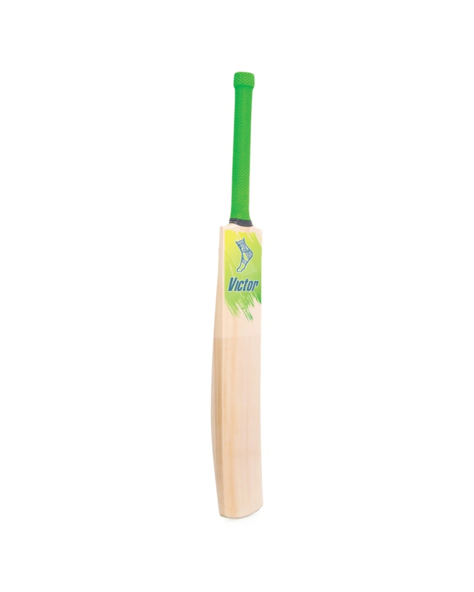 3 Victor Sports Kashmir Willow Beginner Cricket Bat Academy Size 2 - Green, 3 of 7