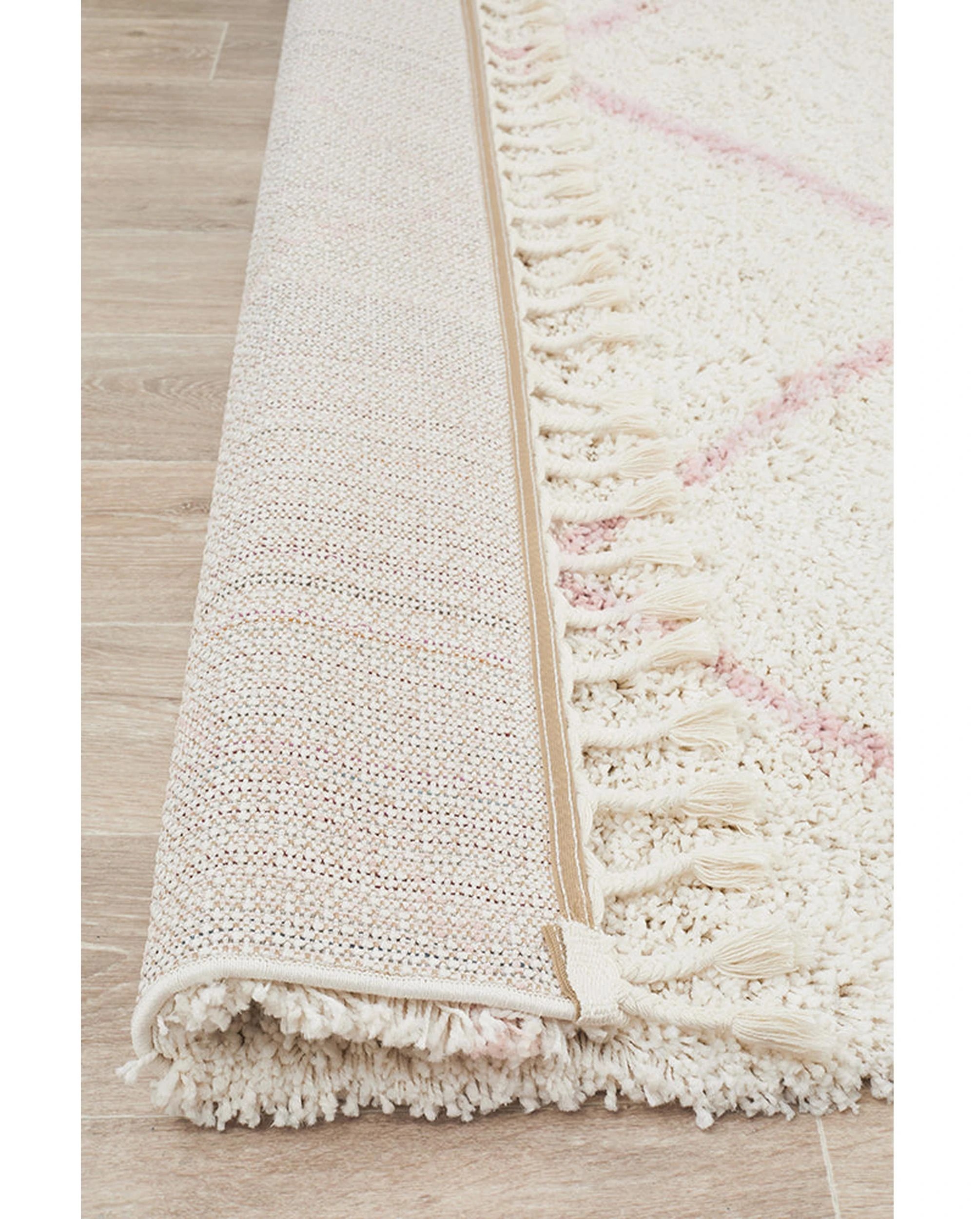 7 Rug Culture Saffron 22 Pink Rug — Moroccan-inspired, Power-loomed Polypropylene, 290 x 200 cm, 4 cm Pile - Assorted, 7 of 7